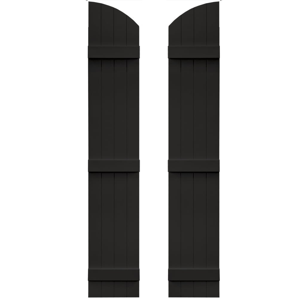 Vantage V5931481002 13.875-in W x 81-in H Black Board and batten Exterior Shutters ( 1 -Pack )