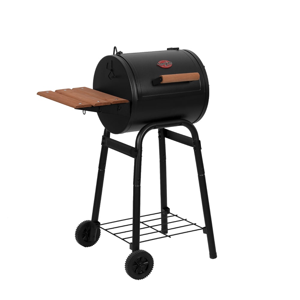 Char Griller 18.5 in W Black Barrel Charcoal Grill in the Charcoal