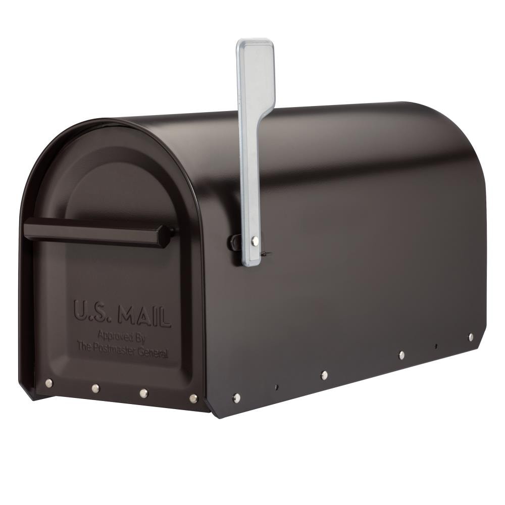 Architectural Mailboxes Post Mount Bronze Metal Mailbox in the ...