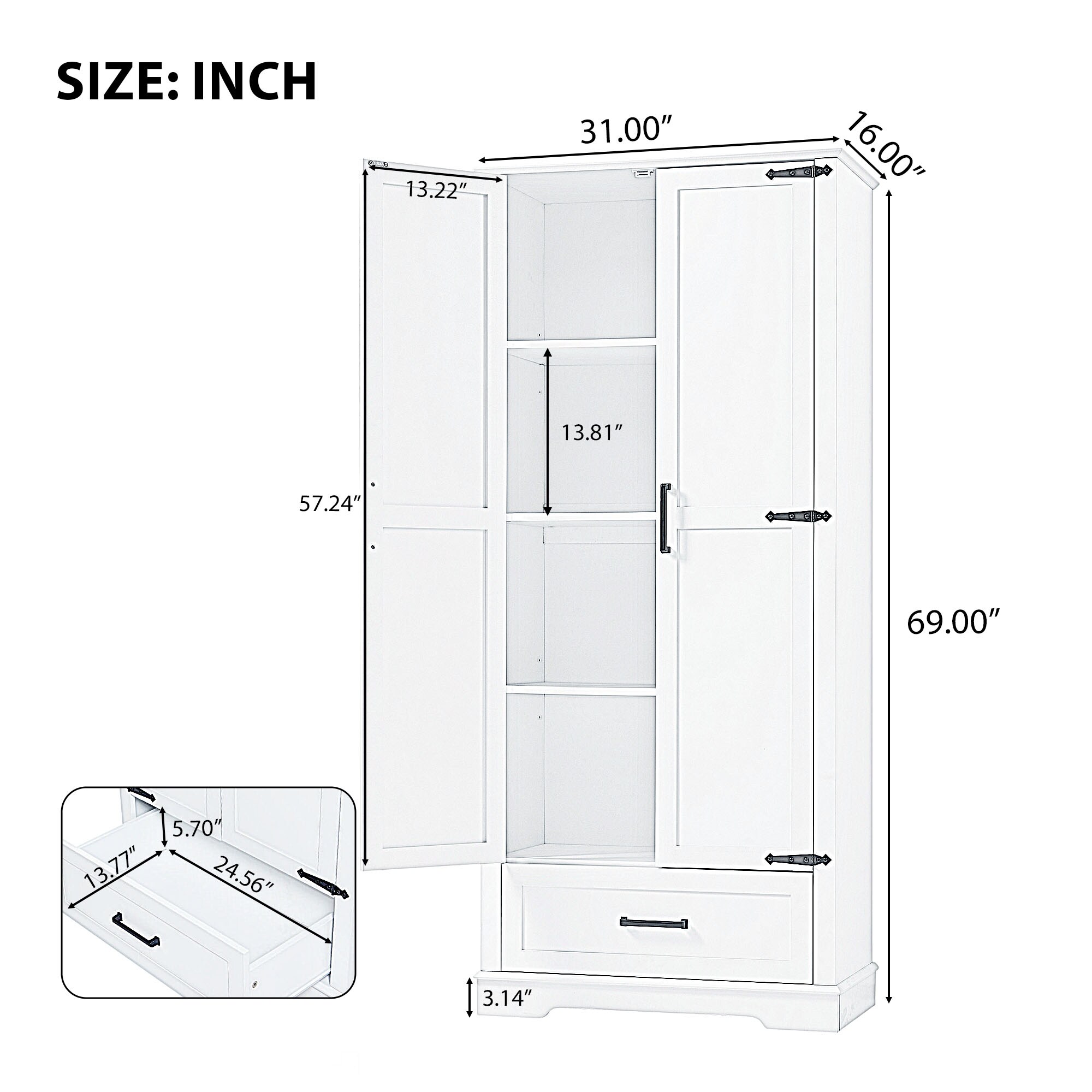 Tatayosi XH-26355AAK Bathroom-Wall-Cabinets - View #4