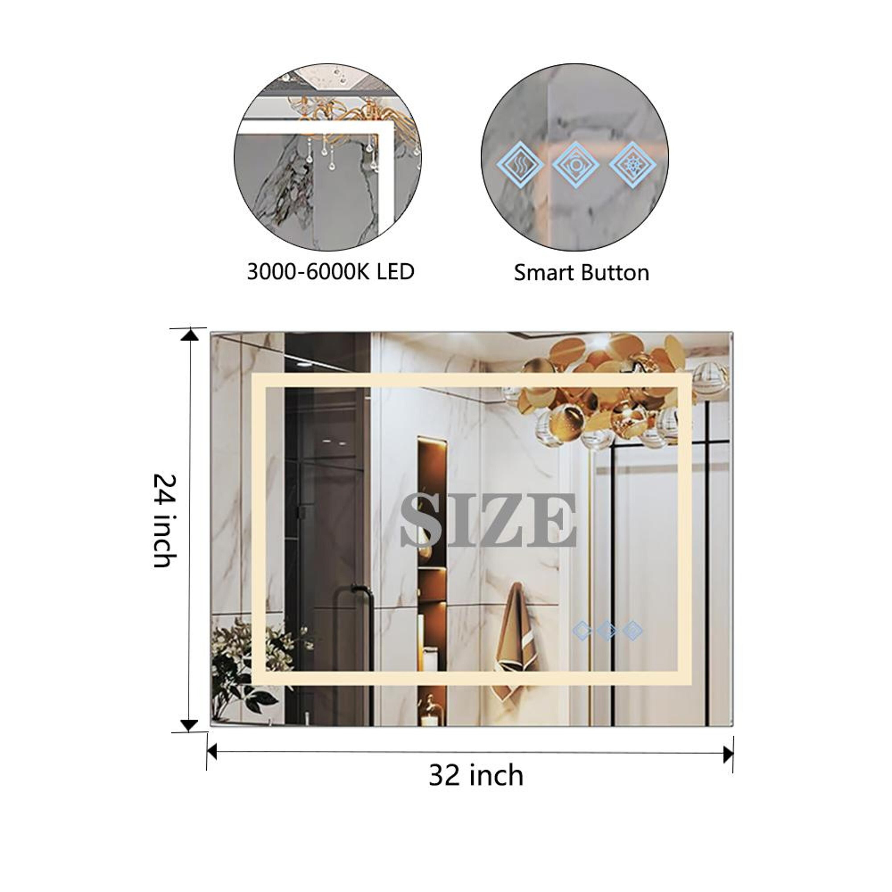 Bayfeve BF-26985-MIR Framed-Bath-Mirrors - View #8