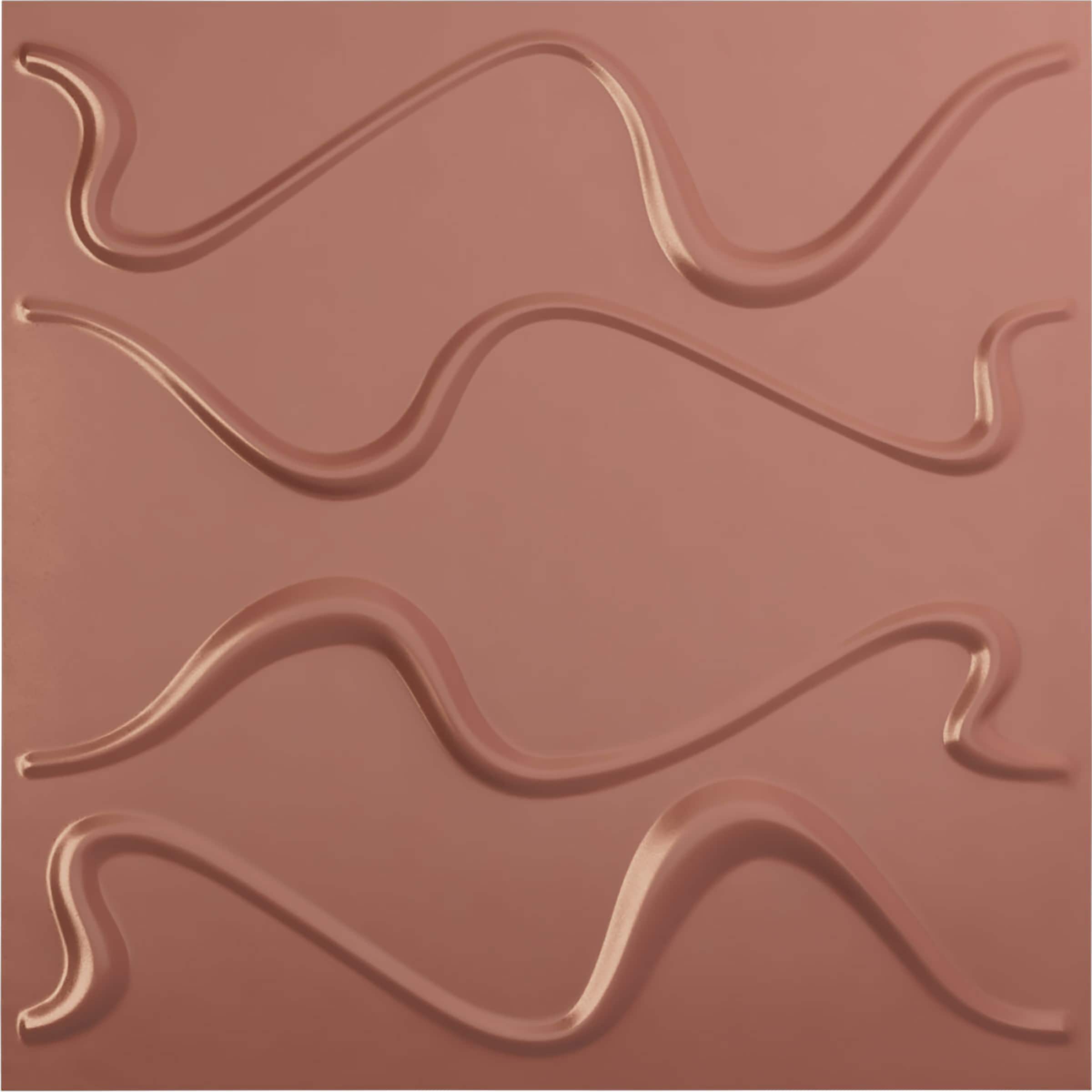 Ekena Millwork WP20X20VEFCP 19-5/8-in x 19-5/8-in Embossed Universal Pearl Metallic Champagne Pink PVC Wall Panel