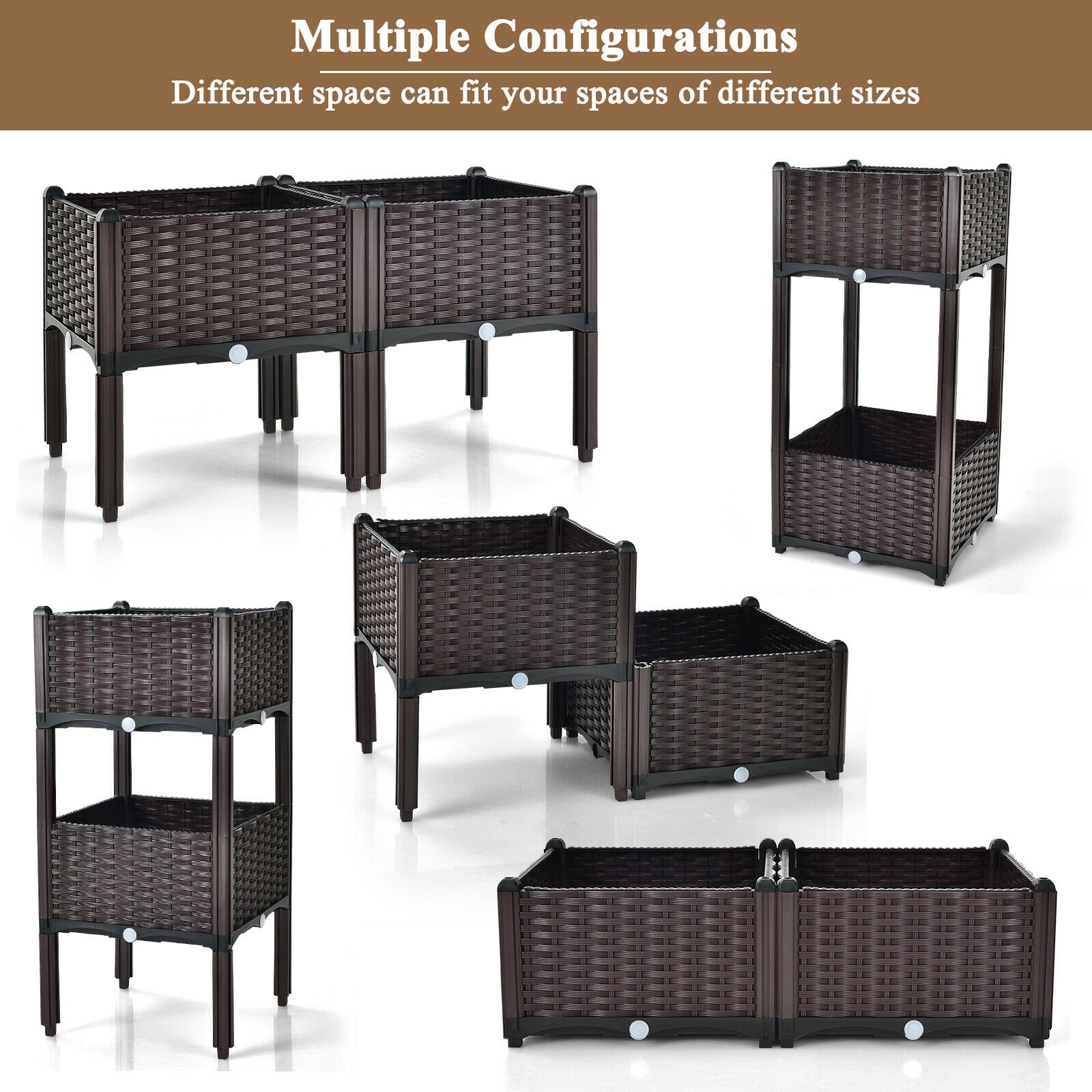 Forclover CTWE-GT3742BN Raised-Planter-Boxes - View #4
