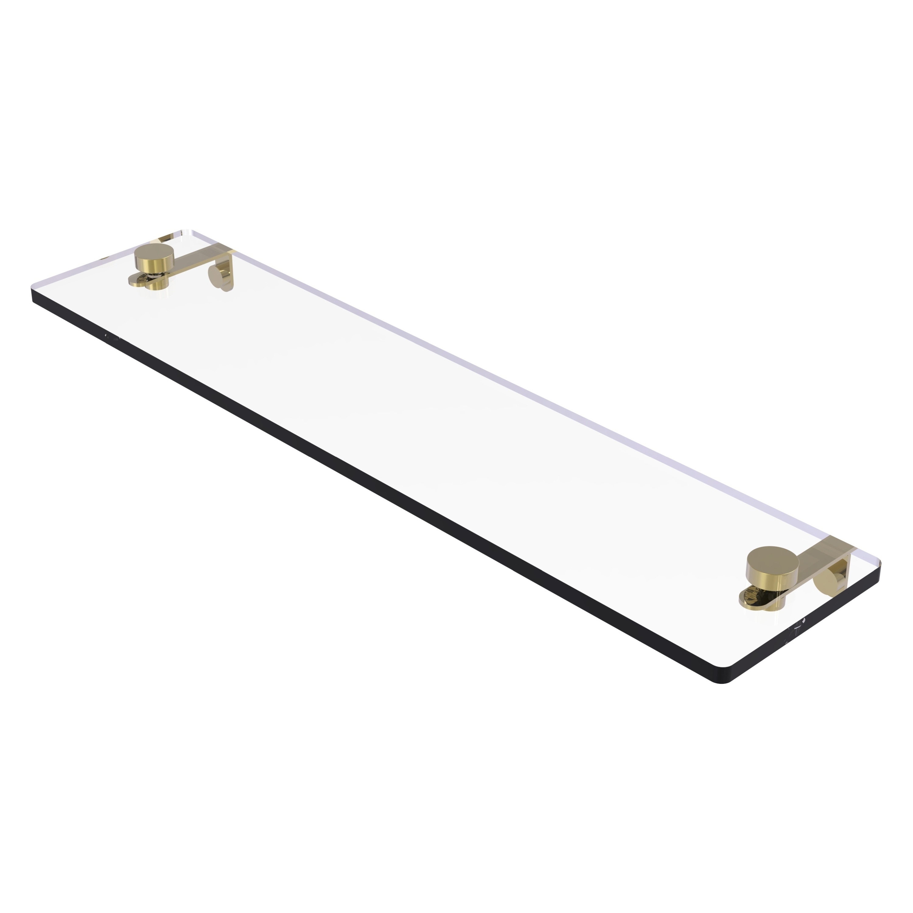 Allied Brass NS-1/22-UNL Unlacquered Brass Wall mount Bathroom Shelf ( 22-in x 2-in x 5-in )