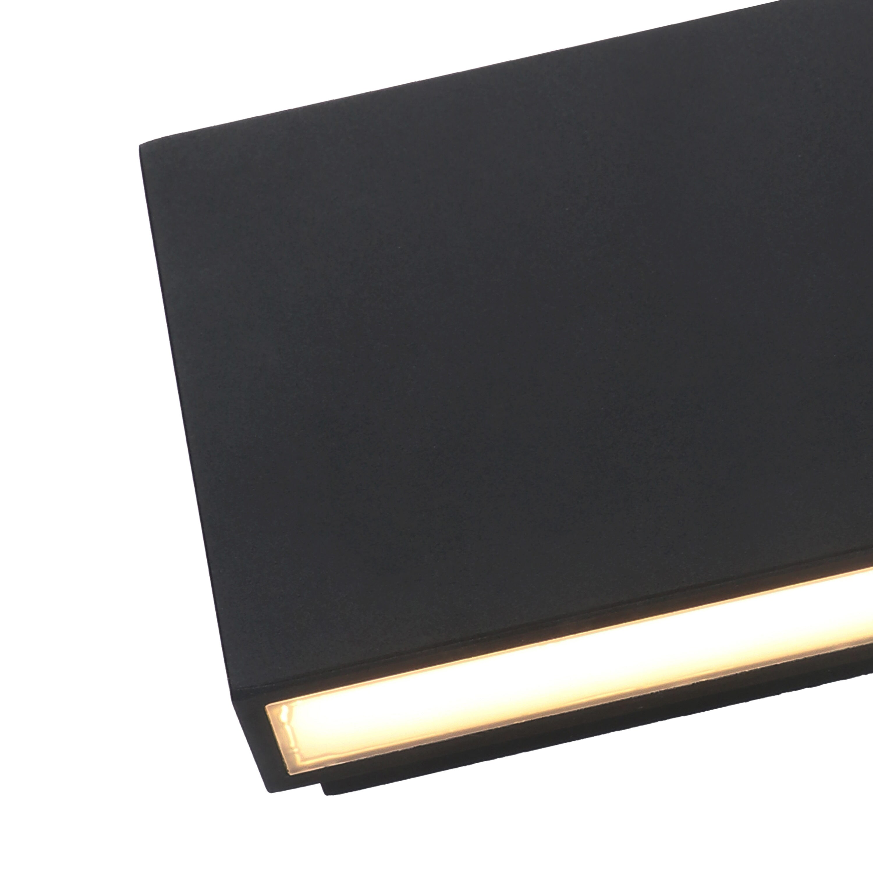 Matte Black Aluminum Rectangular LED Outdoor/Indoor Wall Sconce