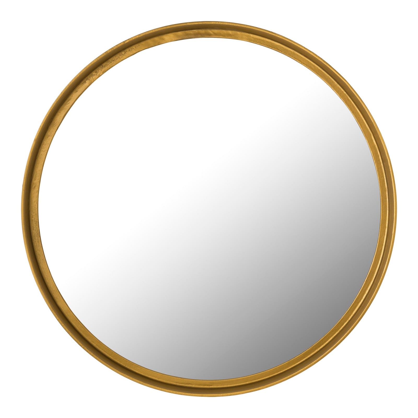 GlasFlength  39x39 Inch Round Wall Mirror Sturdy Metal Frame Decorative Circle Mirror for Bathroom Vanity Bedroom Living Room and Entryway Wall Decor Yellow