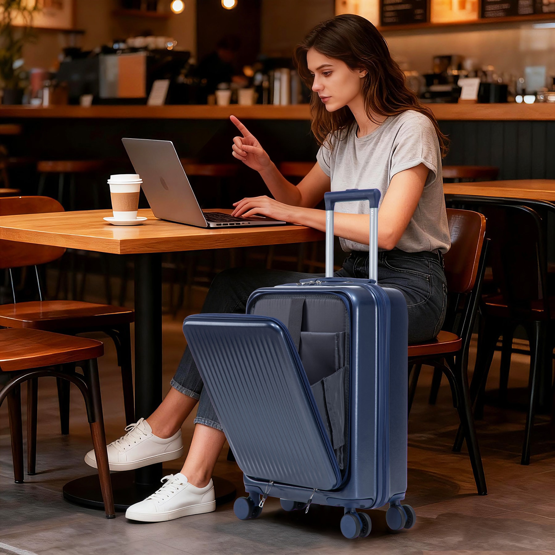 SINOFURN SYD9400022GY Luggage-And-Luggage-Sets - View #2