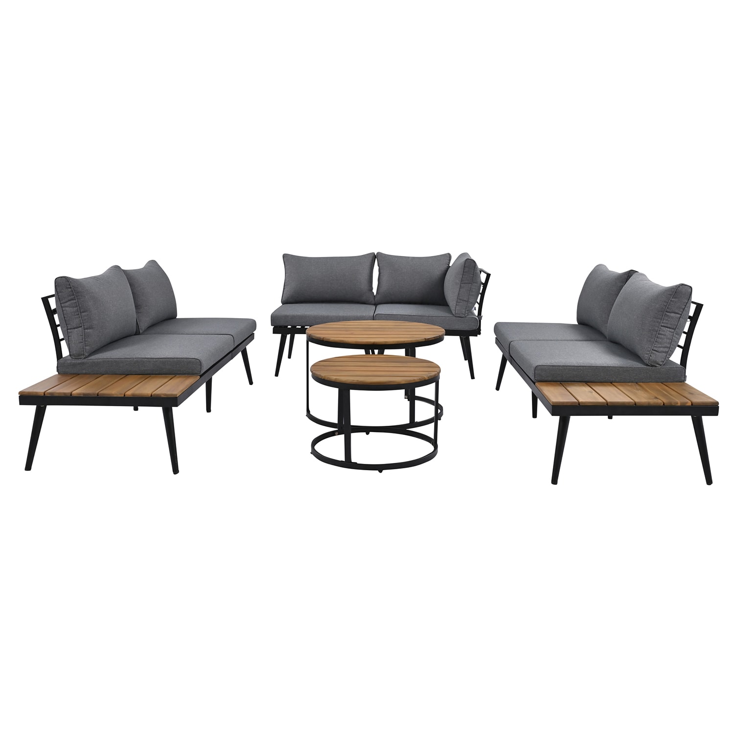 SINOFURN SYA330109GY Patio-Sofas-Daybeds - View #5