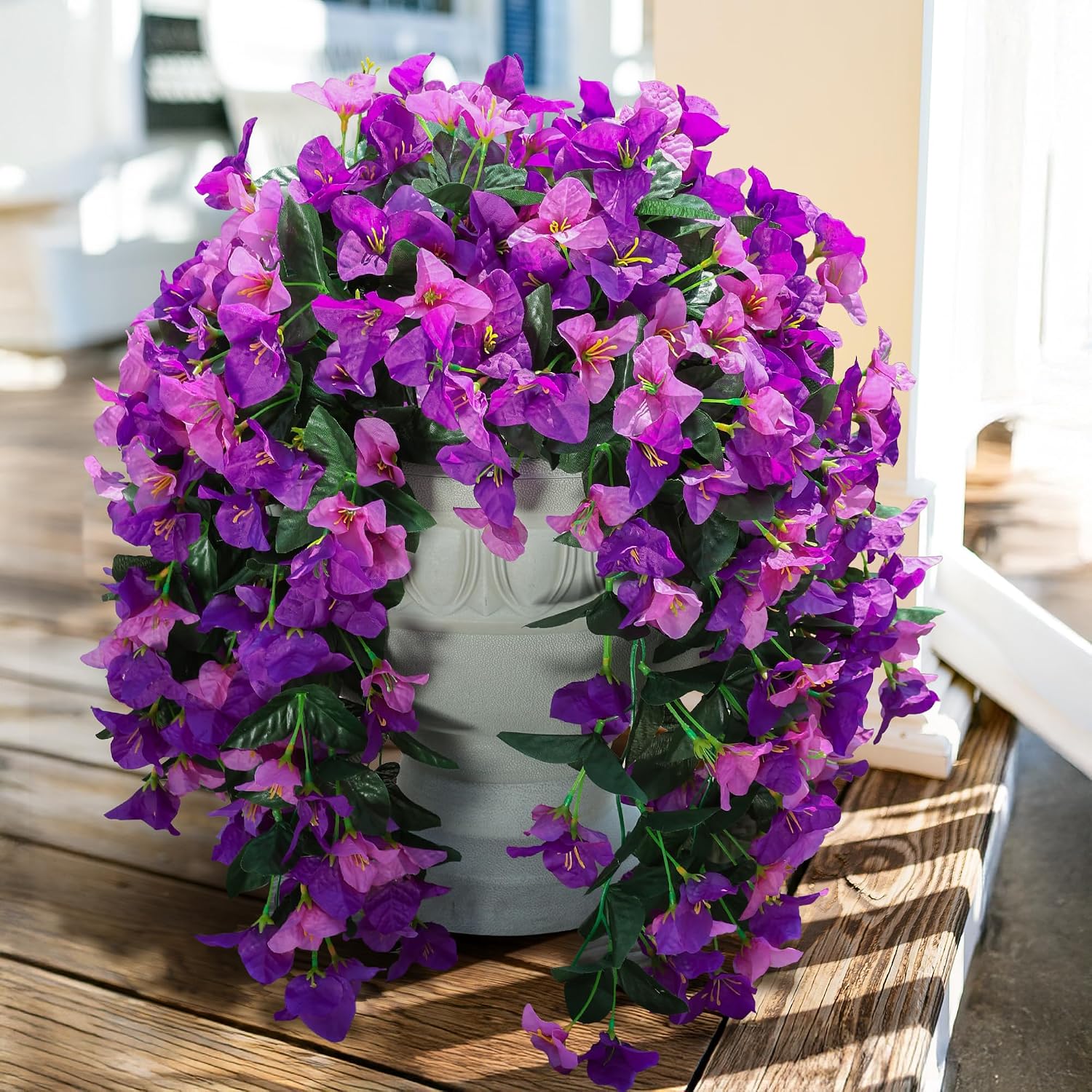 Shareconn Artificial Bougainvillea Trailing Vine Flowers for Outdoor ...