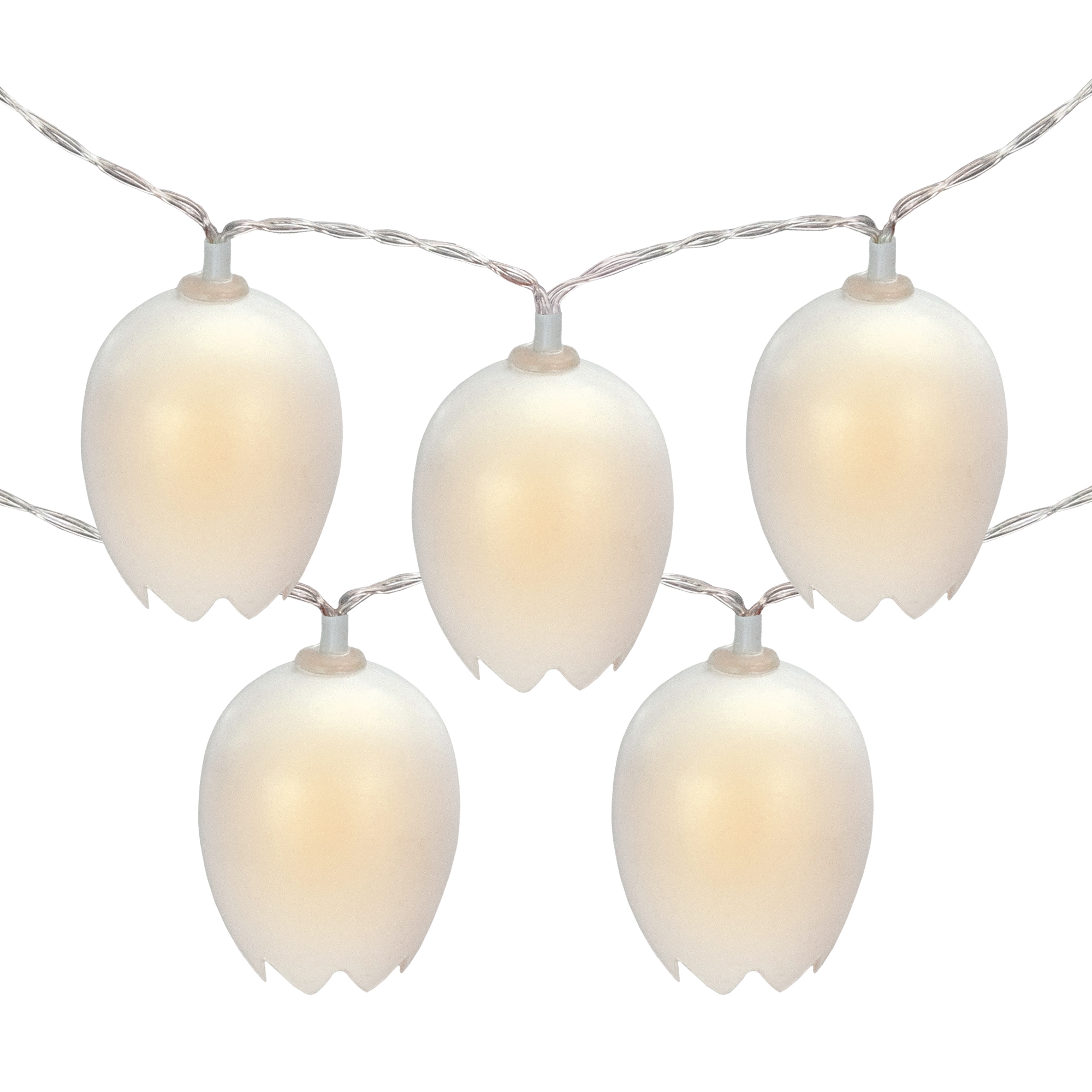 Northlight 10-Count Cracked Easter Egg LED String Lights 4.5ft Clear Wire