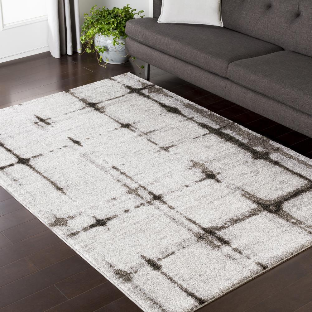 Surya Baylee 5 X 8 (ft) Grey Abstract Industrial Area Rug at Lowes.com