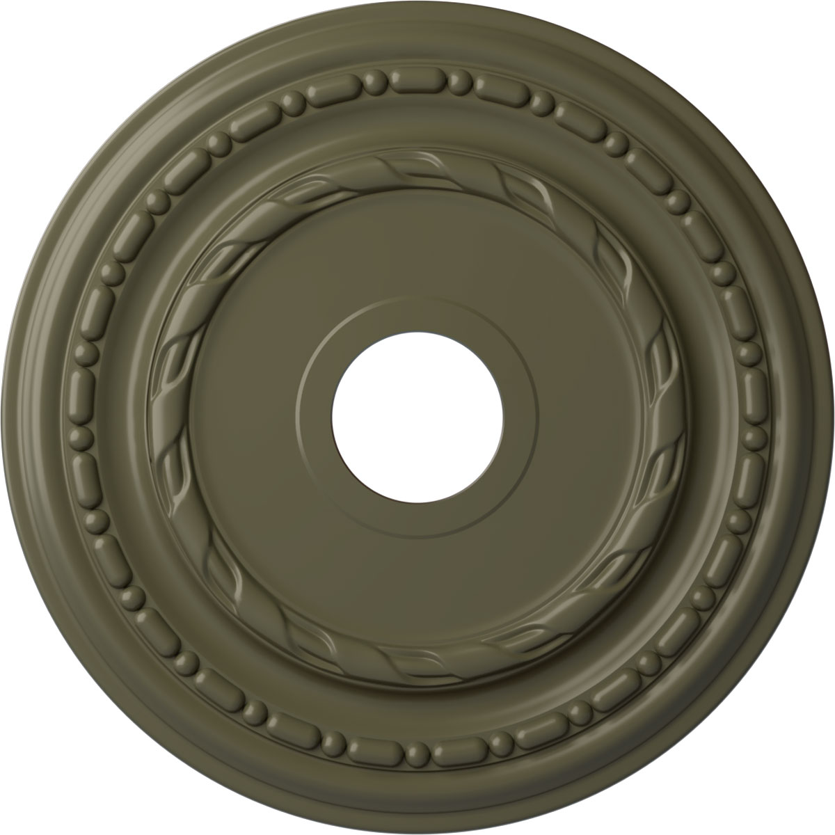 Ekena Millwork CM17DUPTF Dublin 17.875-in W x 17.875-in L Painted Turtle Polyurethane Whole Ceiling Medallion