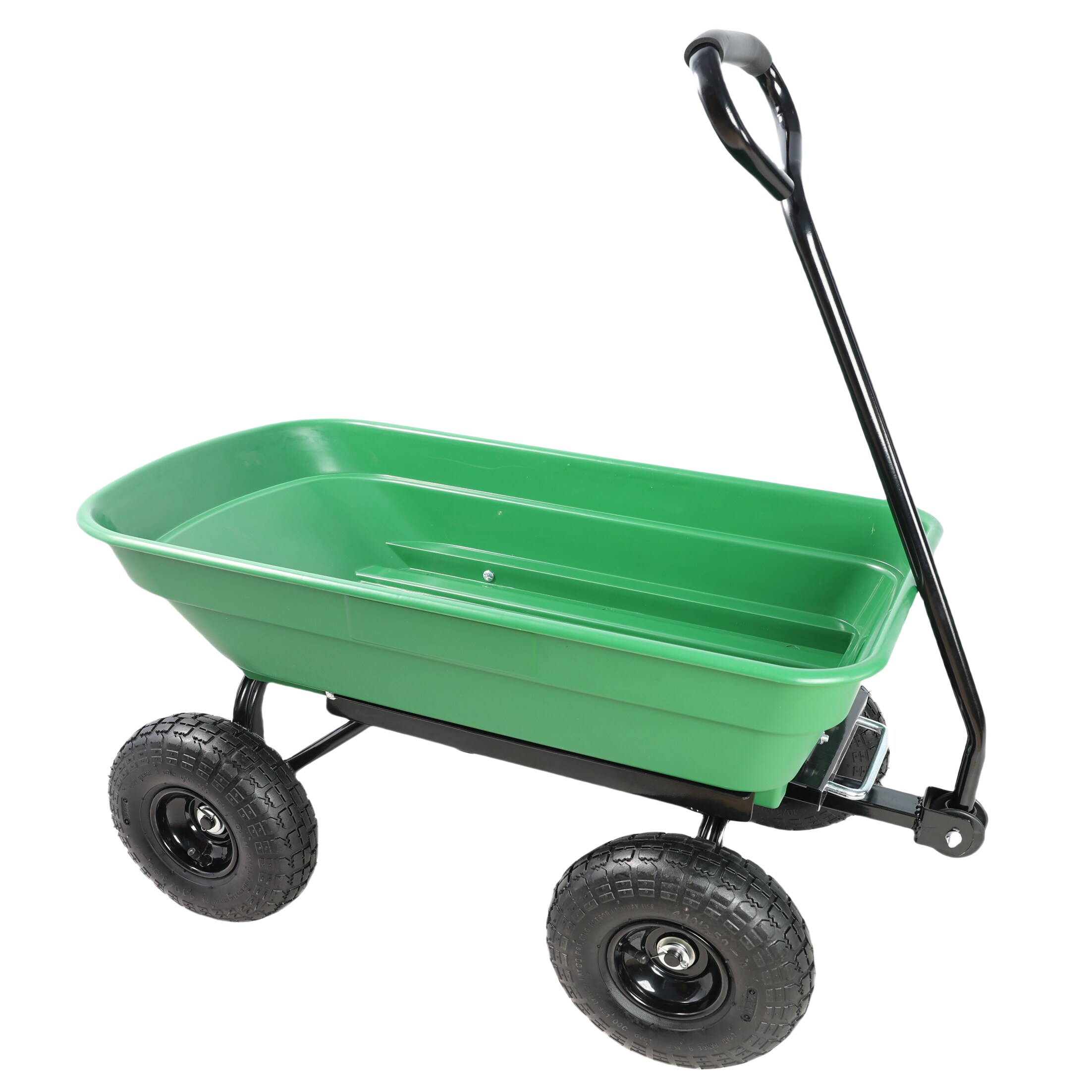 Iseryn - 2.3-cu ft 4 Wheel Steel Push Wheelbarrow