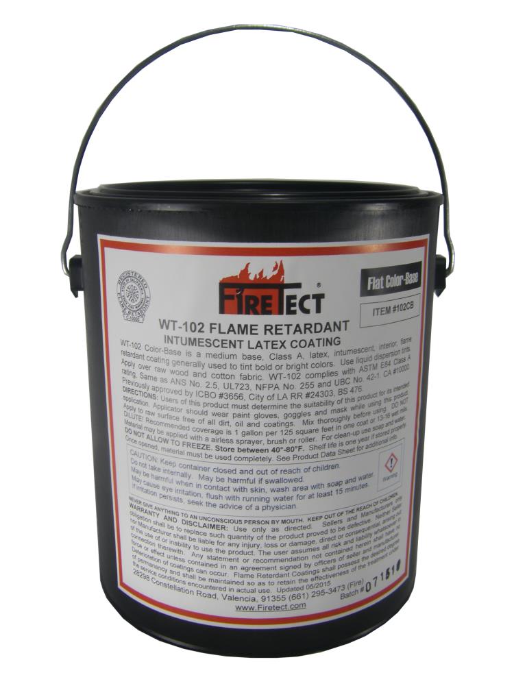 Firetect WT-102 Flat Fireproof Tintable Interior Paint (1-Gallon) In ...