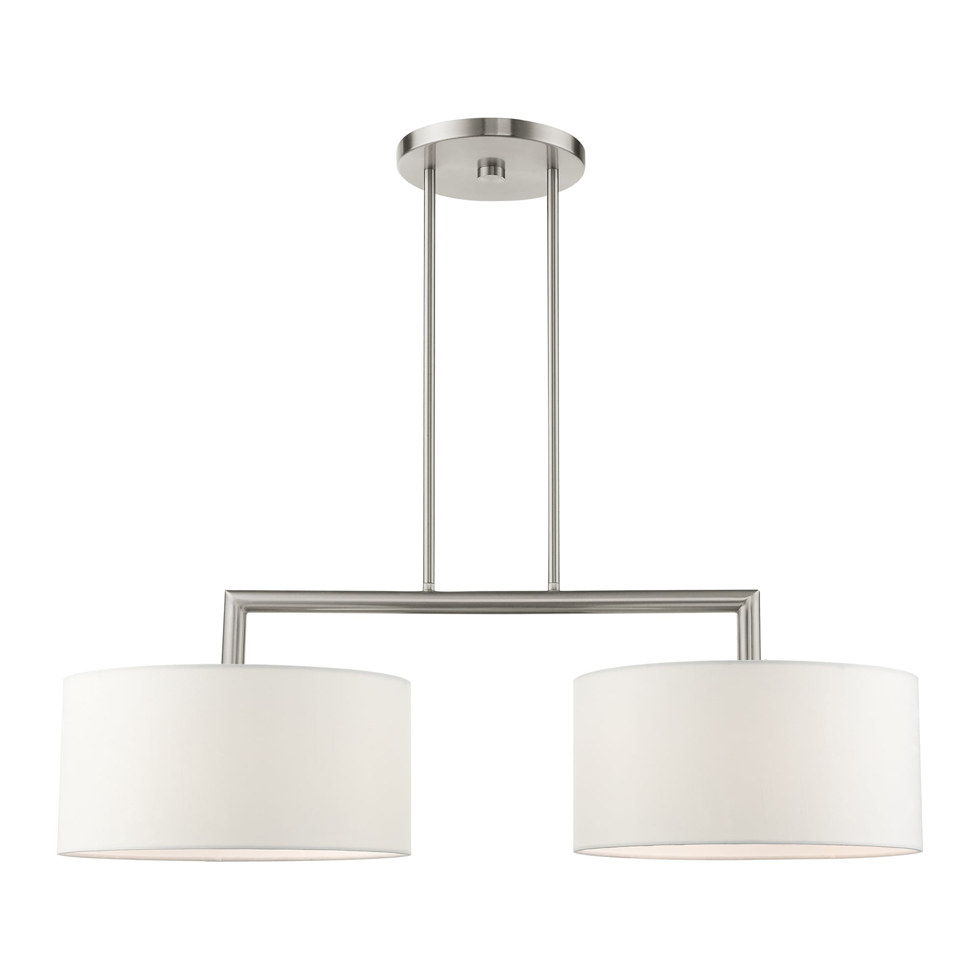 Livex Lighting 45492-91 Meridian 2 -Light Brushed Nickel Modern/contemporary For Use in Bathrooms, Bedrooms, Dining Rooms, Foyers, Kitchens, Living Rooms Chandelier