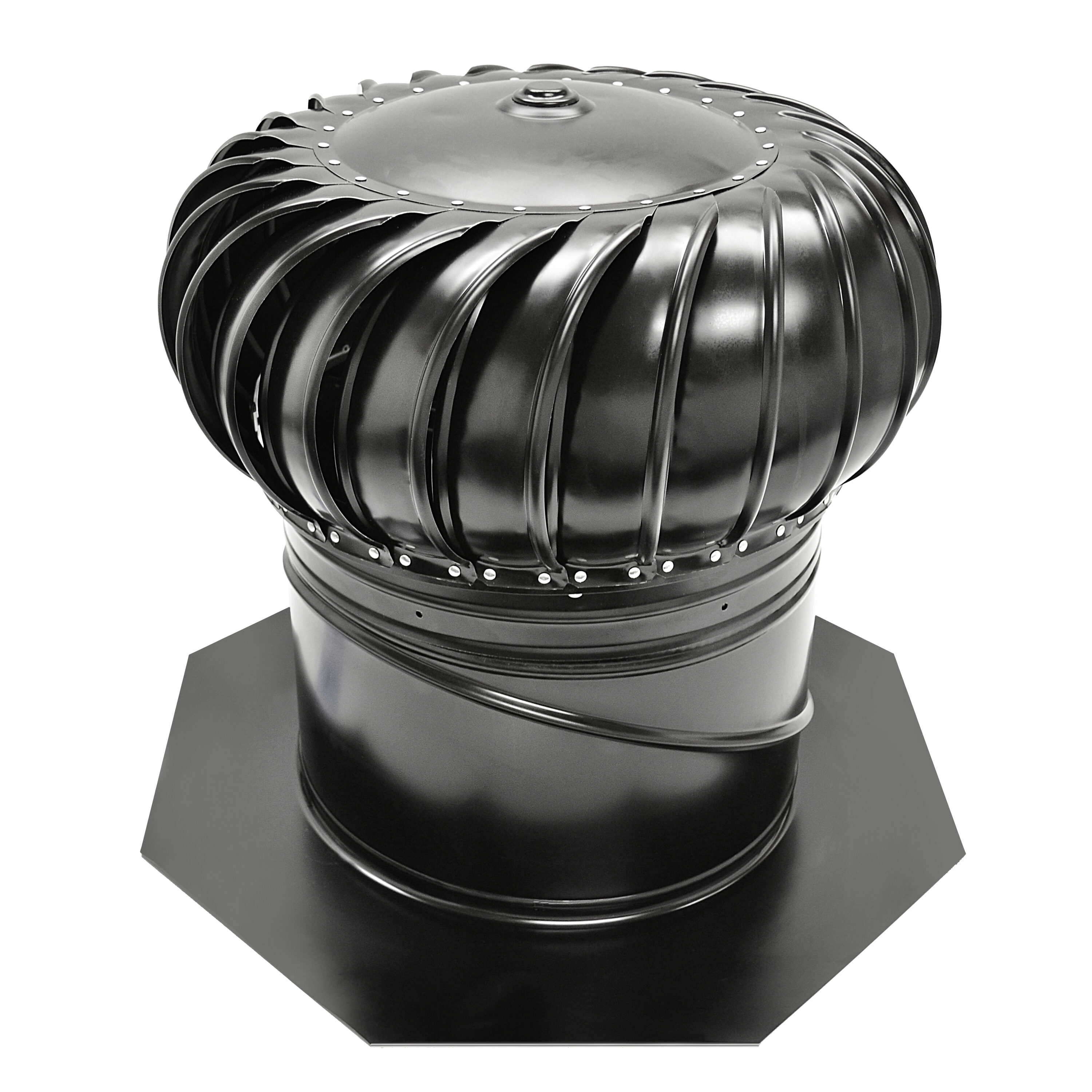 Master Flow Black 14-in Aluminum Internally Braced Roof Turbine Vent in the  Roof Turbine Vents department at
