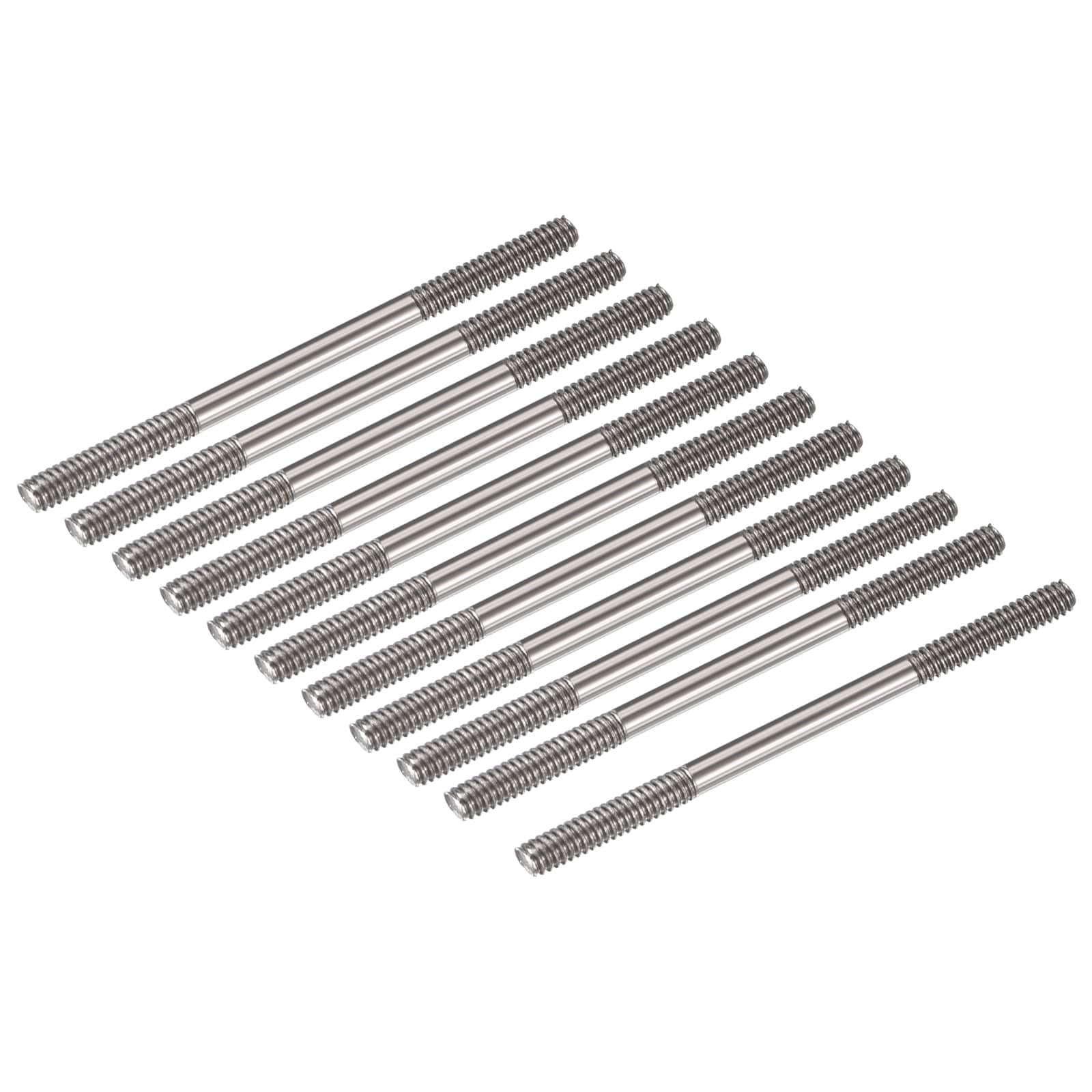 Unique Bargains 15pcs Push Rod Connector Double End Threaded Rod 304 Stainless Steel for DIY RC Car Boat Car Airplane Helicopter Model and DIY Material M2x25mm