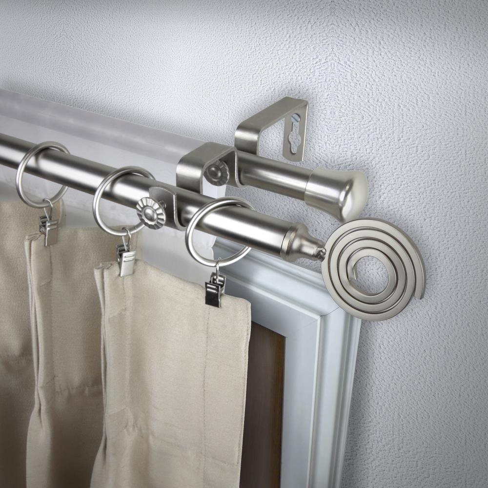 13/16-in Coil Silver Curtain Rods at Lowes.com