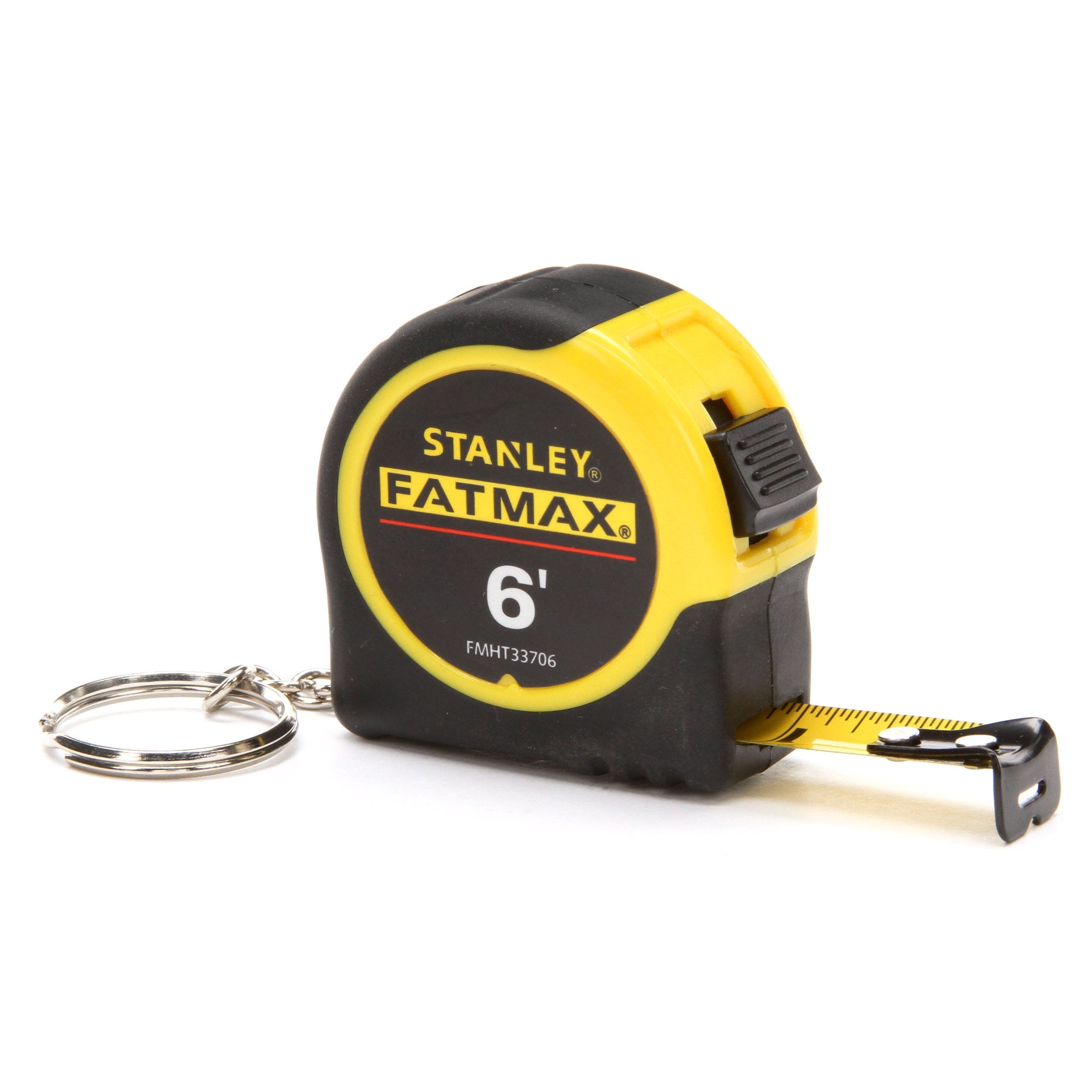 Stanley  Fatmax  6 ft W Key Chain Tape Measure  Yellow  1 pk L x 0.5 in 