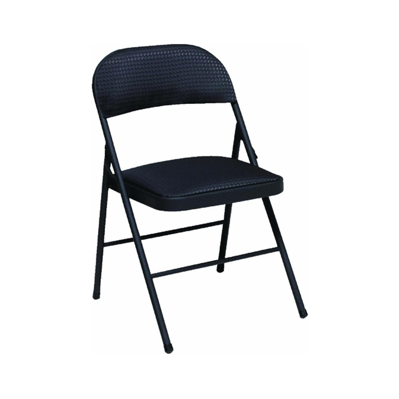 Cosco  Fabric Padded Folding Chairs Black Set of 4