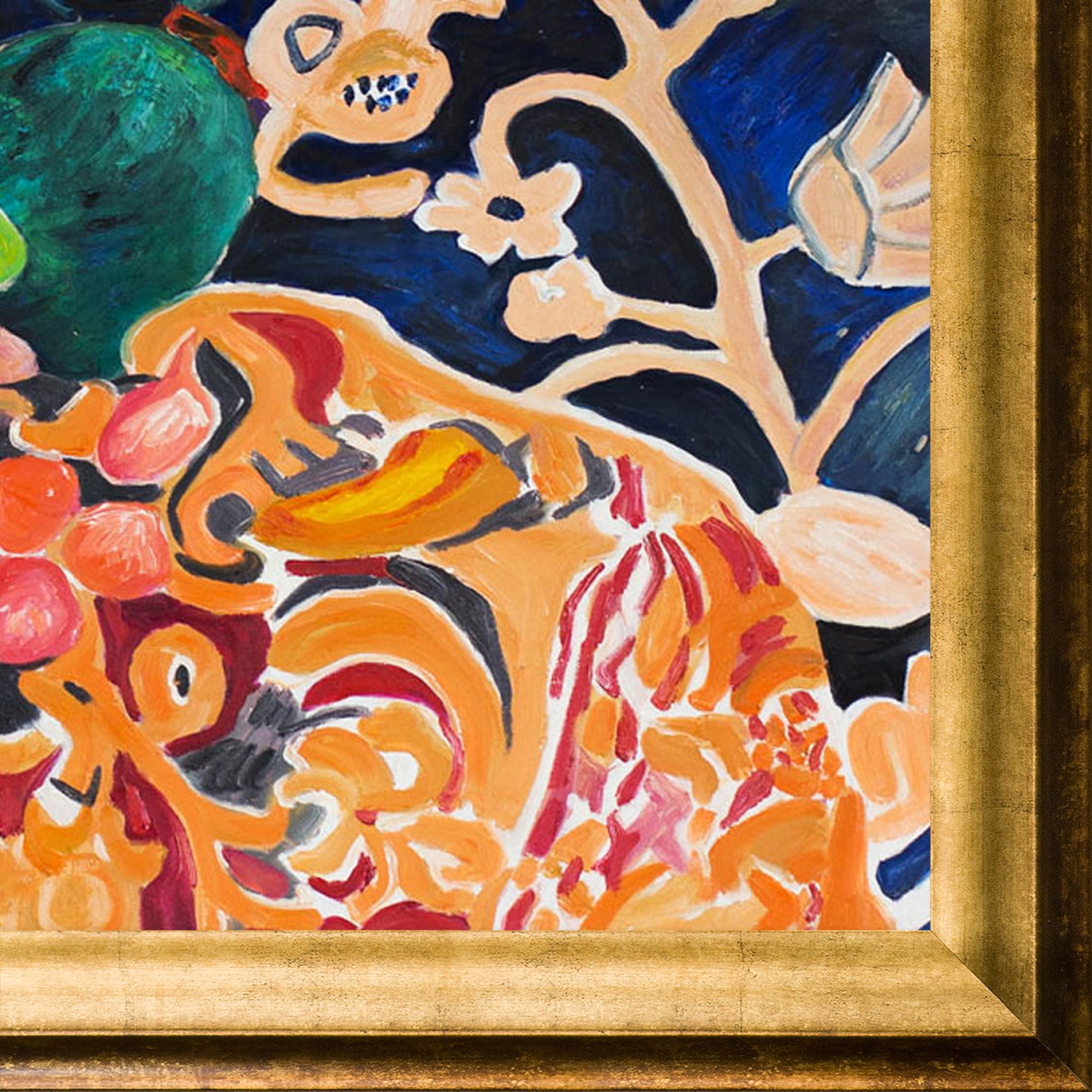 La Pastiche Spanish Still Life Henri Matisse Gold Wood Framed 29-in H x ...