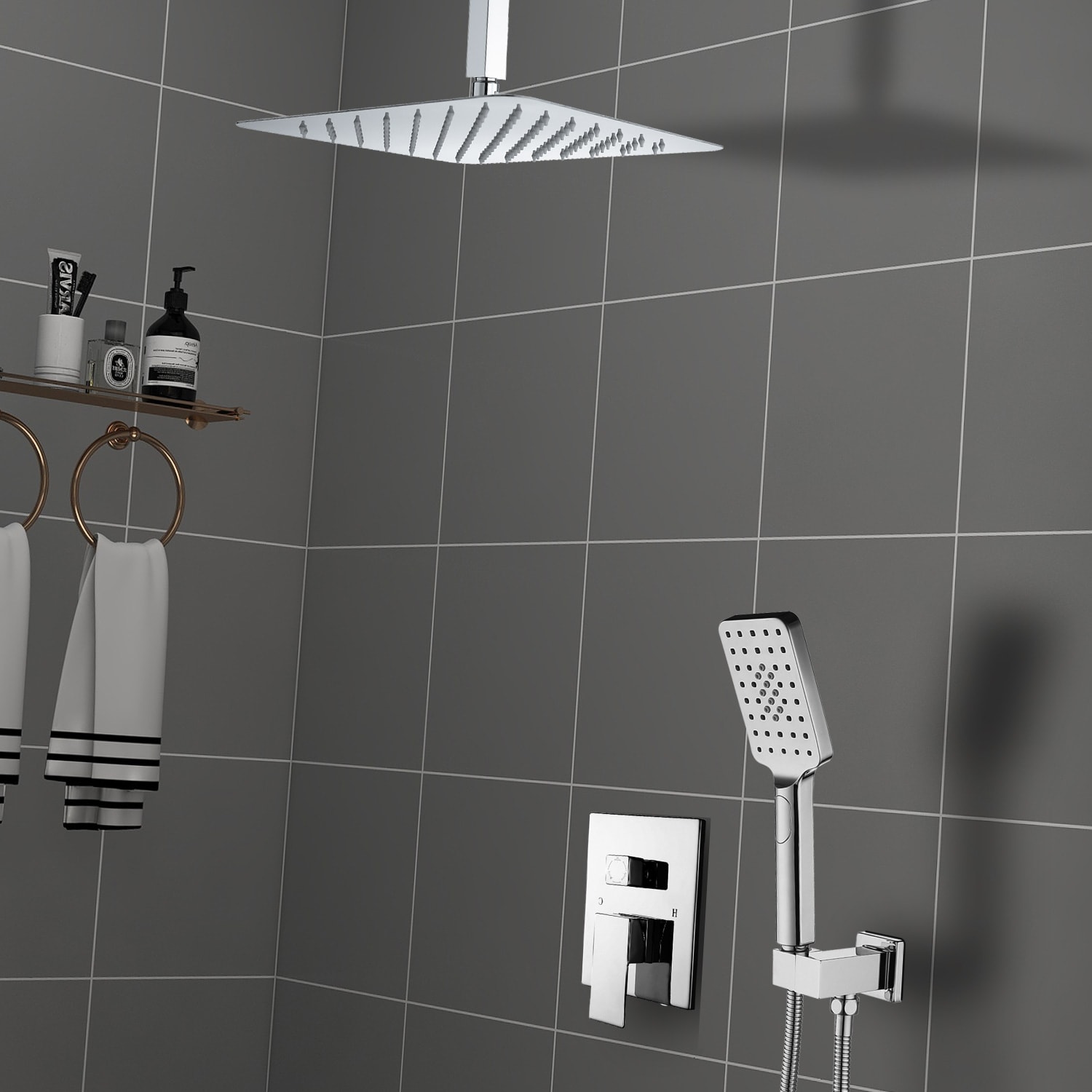 Maincraft HHK105-12CH Showerhead-Bar-Panels - View #2