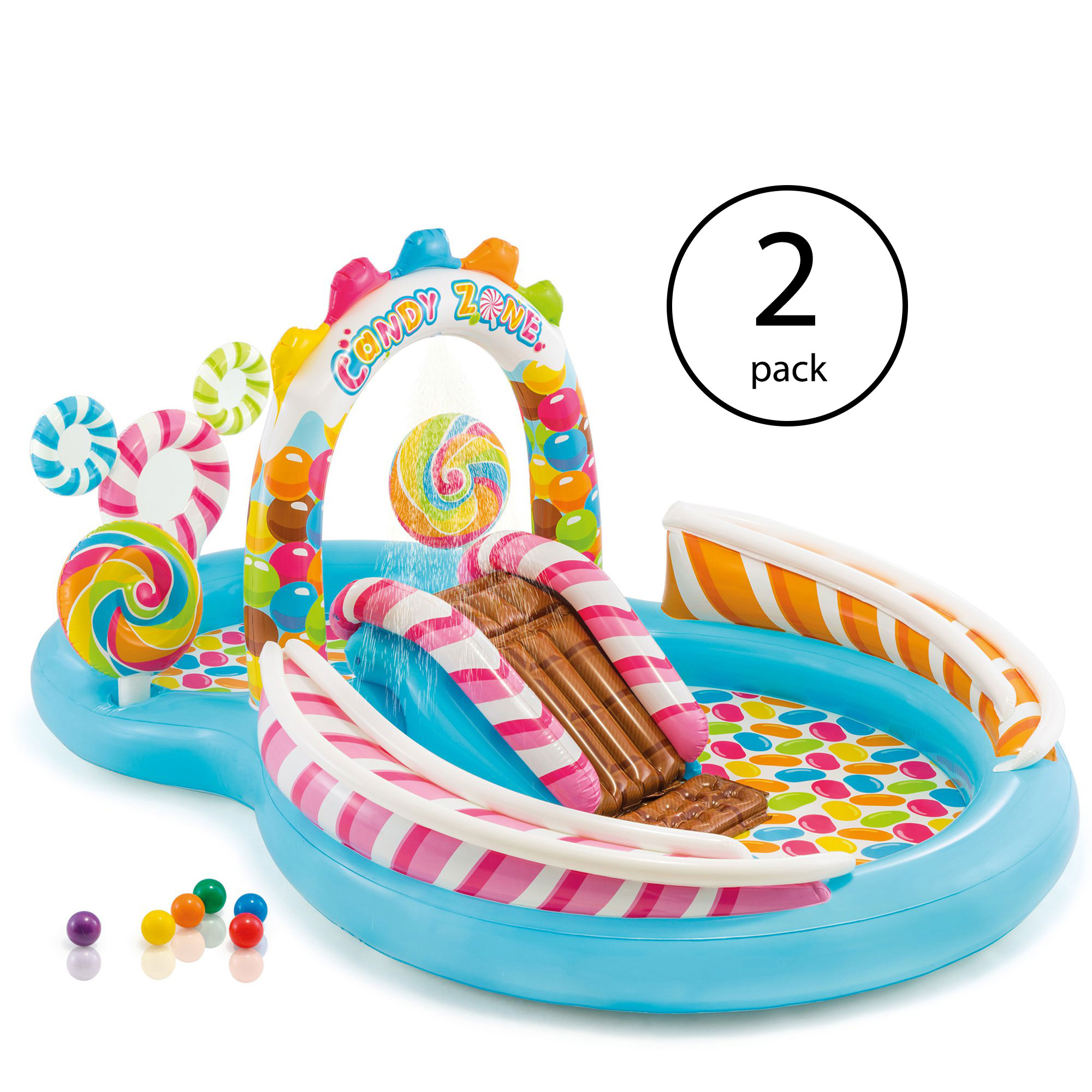 Intex 110702 9.7-in L x 6.25-in W Blue Round Kiddie Pool