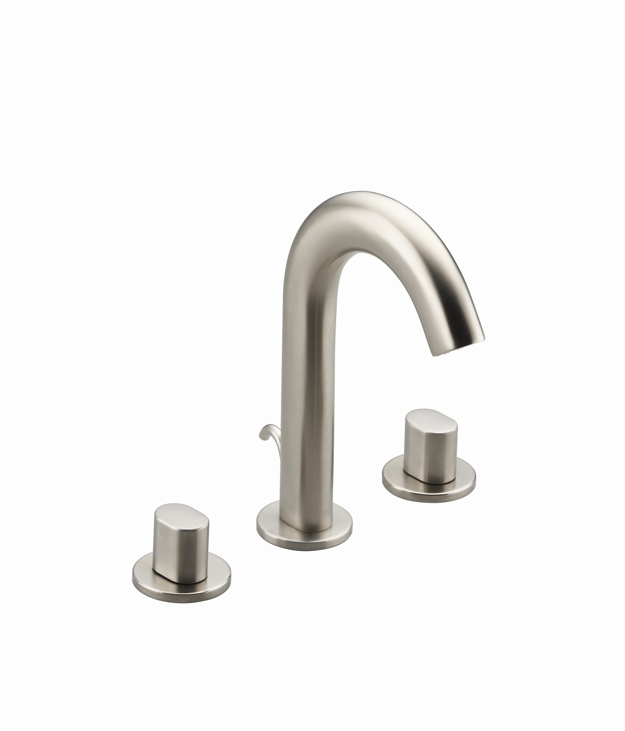 KOHLER 10086-9-BN Oblo Brushed Nickel Widespread 2-handle WaterSense Bathroom Sink Faucet with Drain