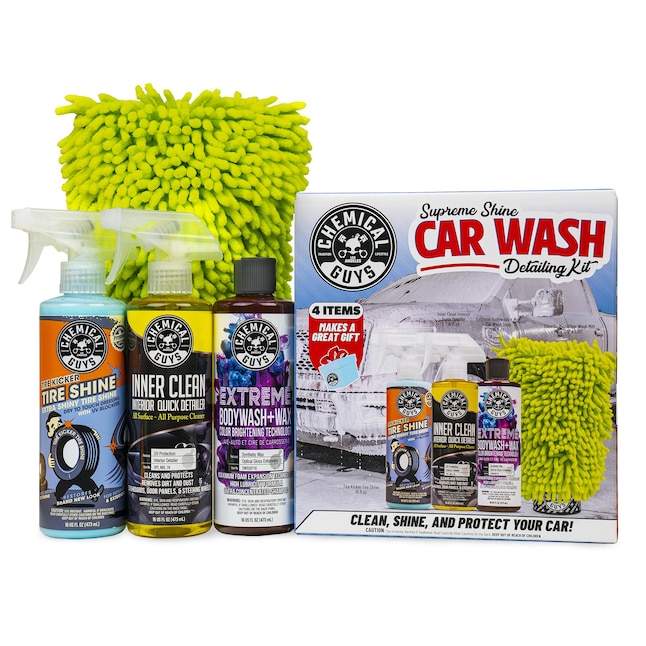 Chemical Guys Supreme Shine Car Wash Detailing Kit 4-Count Car Exterior Wash/Wax  in the Car Exterior Cleaners department at