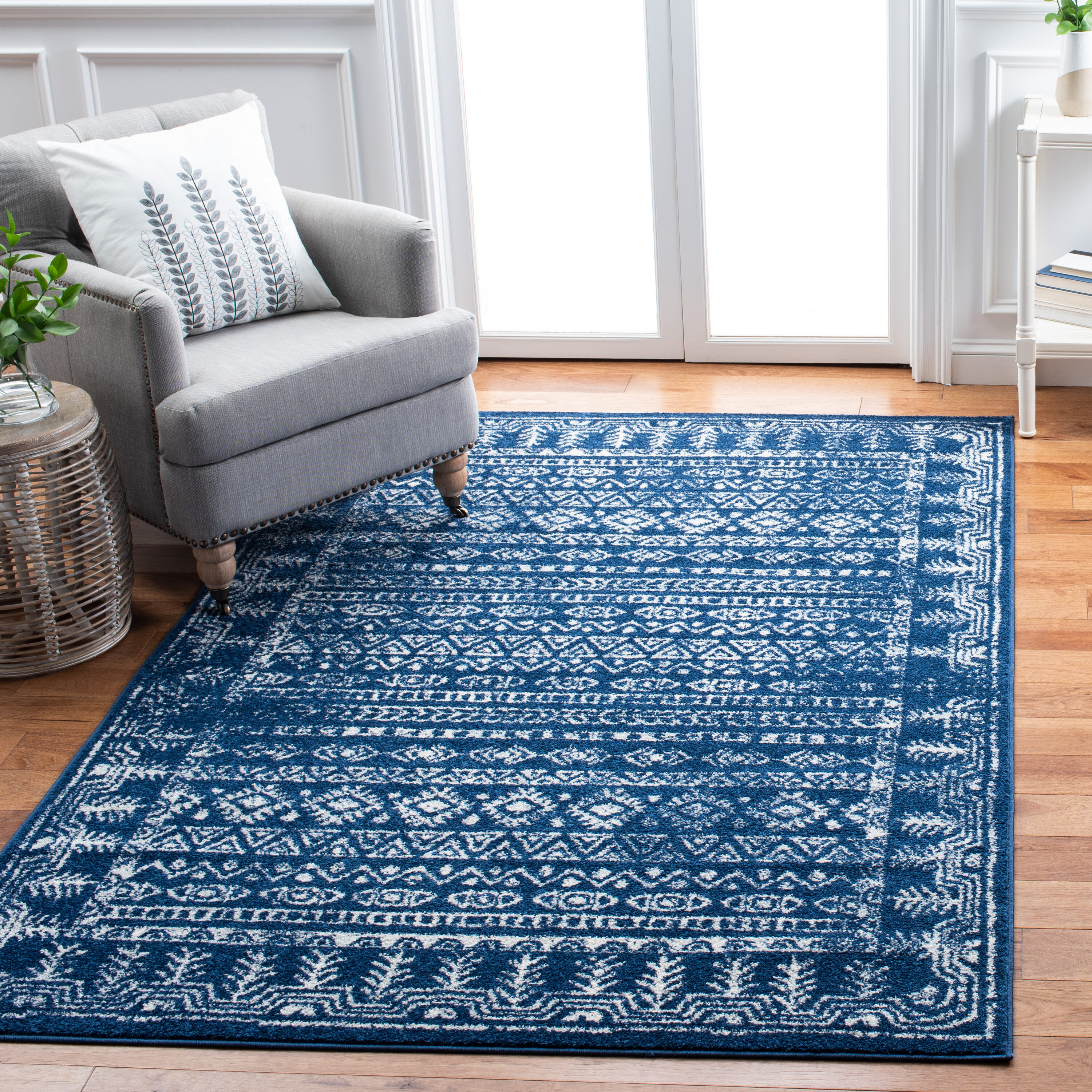 Safavieh Tulum 271N Navy/Grey 4 x 6 Rectangular Area rug in the Rugs ...
