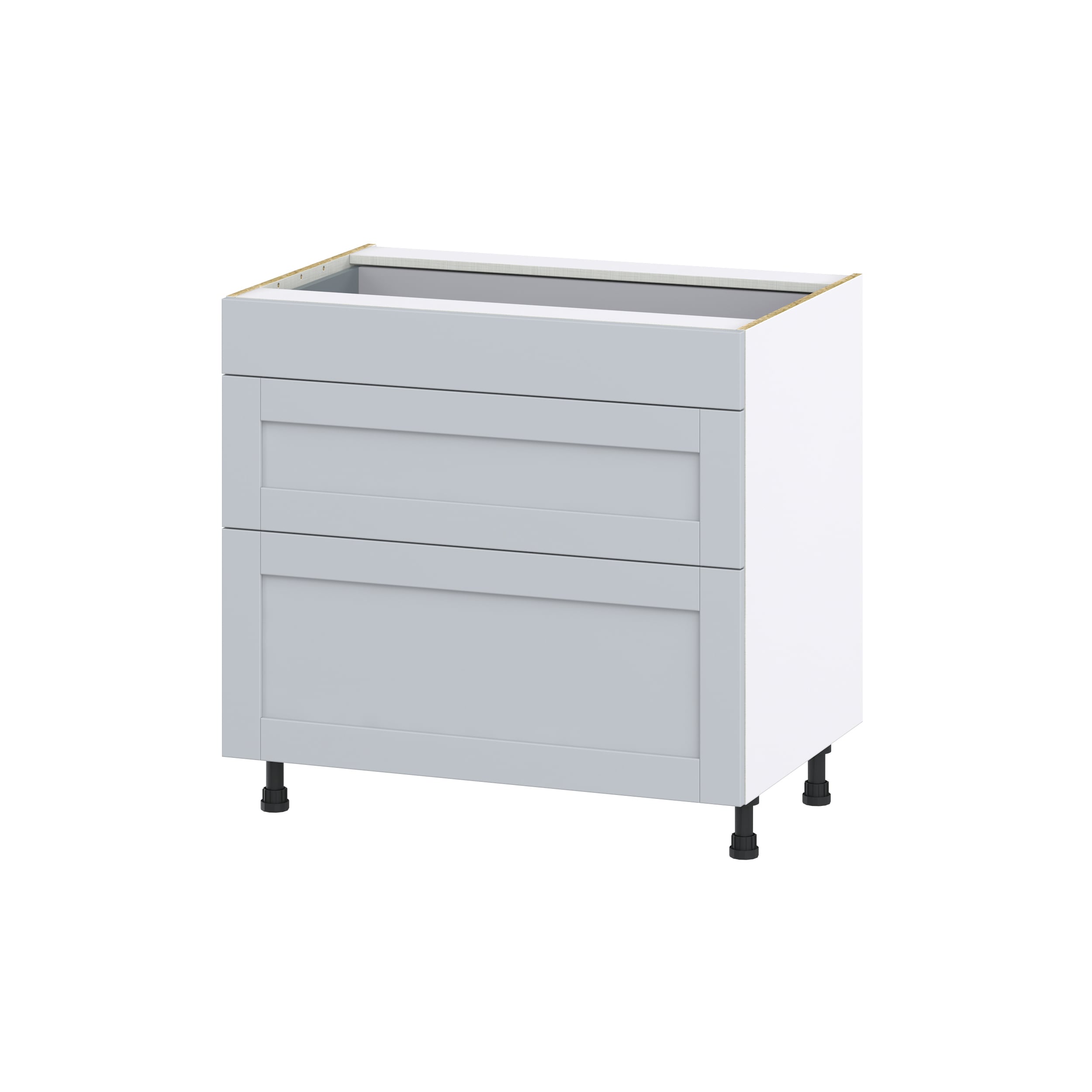 Hugo&Borg Charlesberg 36-in W x 34.5-in H x 24-in D Gray 2-Drawer Base Fully Assembled Cabinet