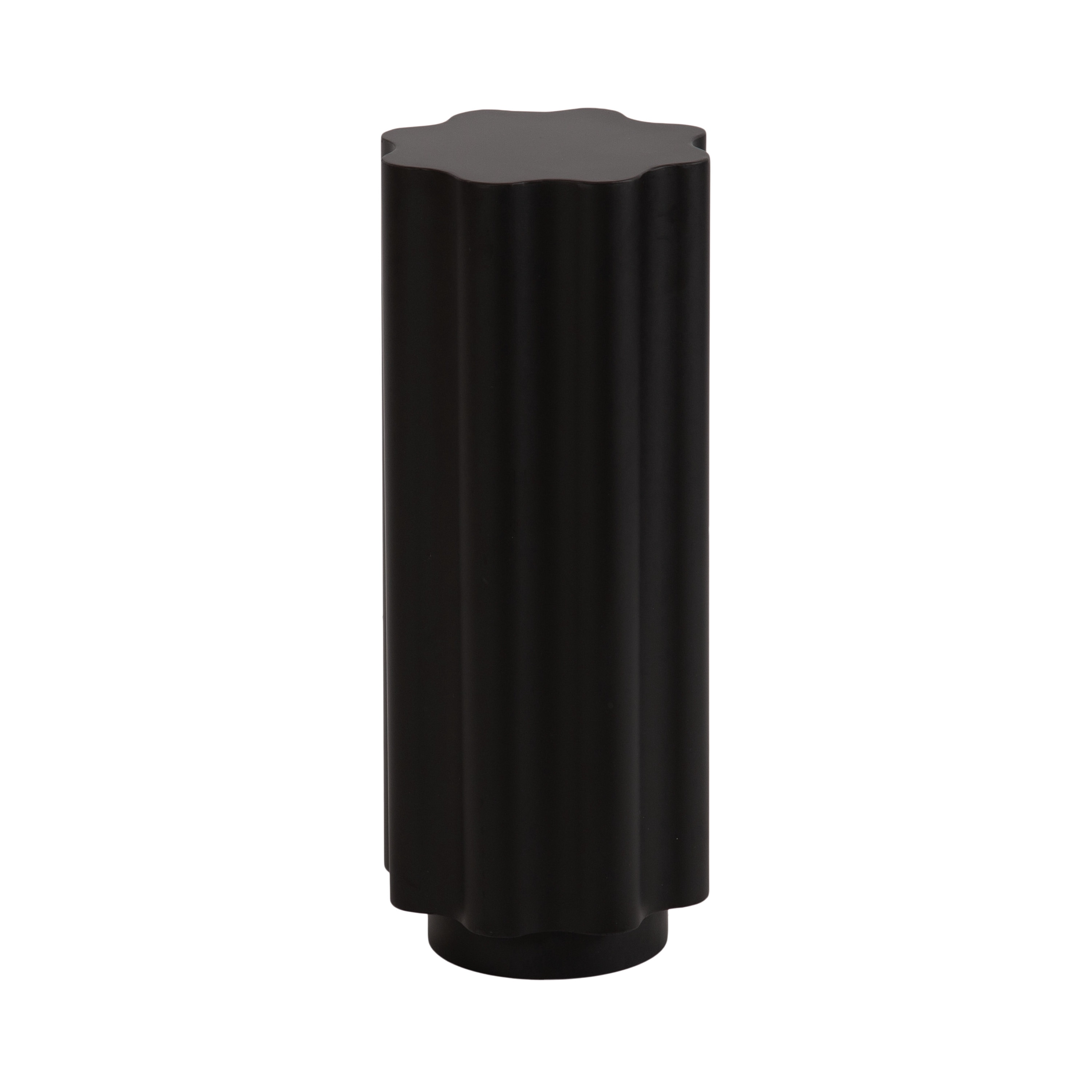 Kate and Laurel 228020 8.5-Inches W x 22-Inches H Black Metal Round Glam End Table
