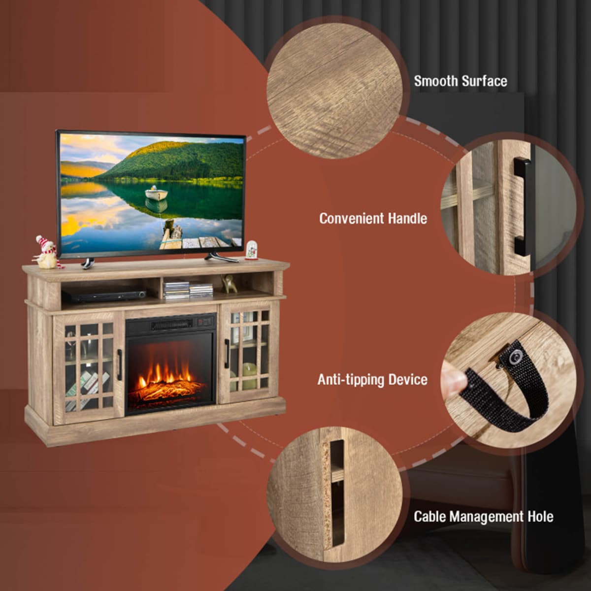 Clihome CL-NAUS-10220 Electric-Fireplaces - View #6