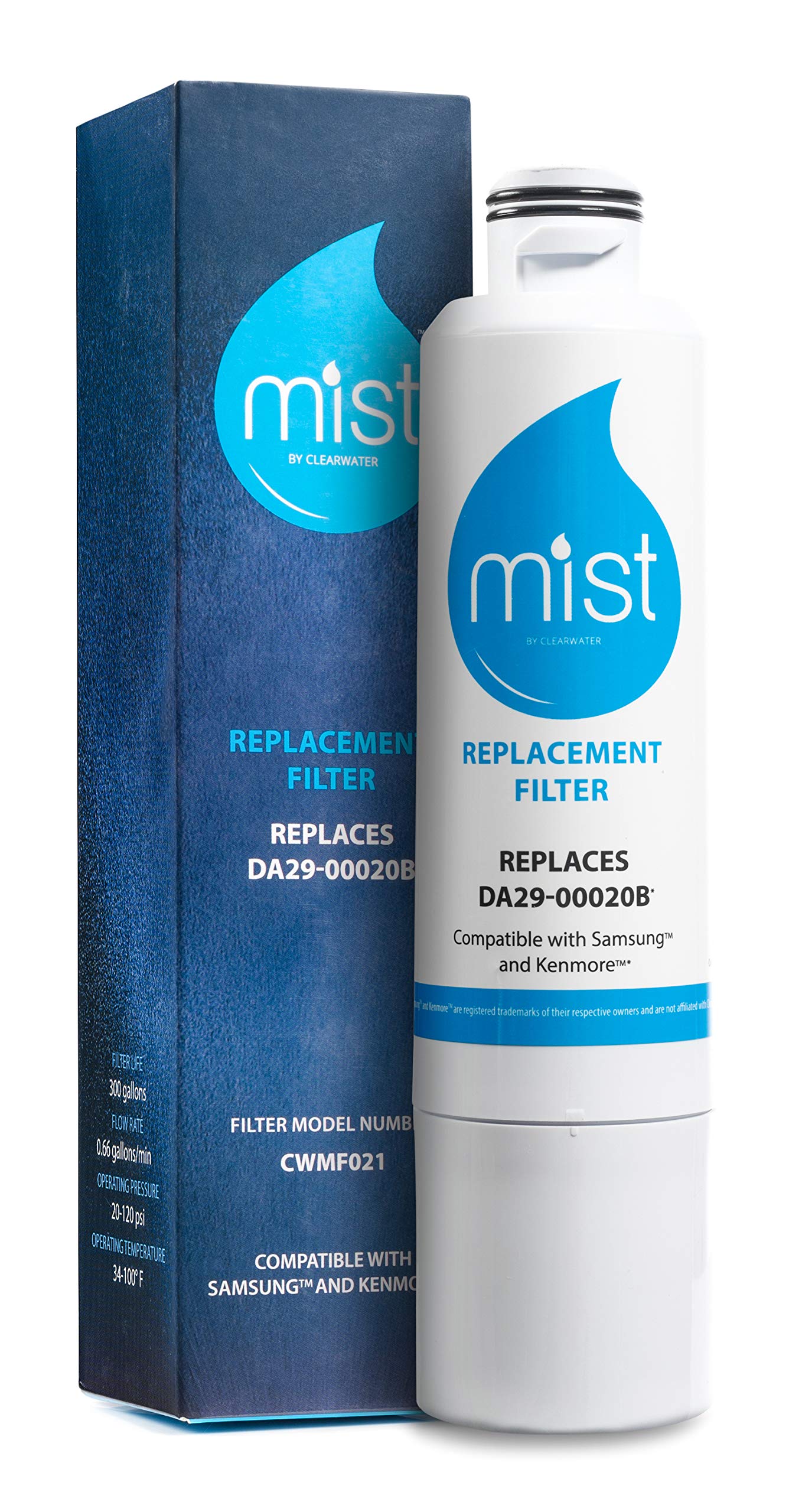 Mist Twist-in Refrigerator Water Filter DA29-00020B #CWMF021