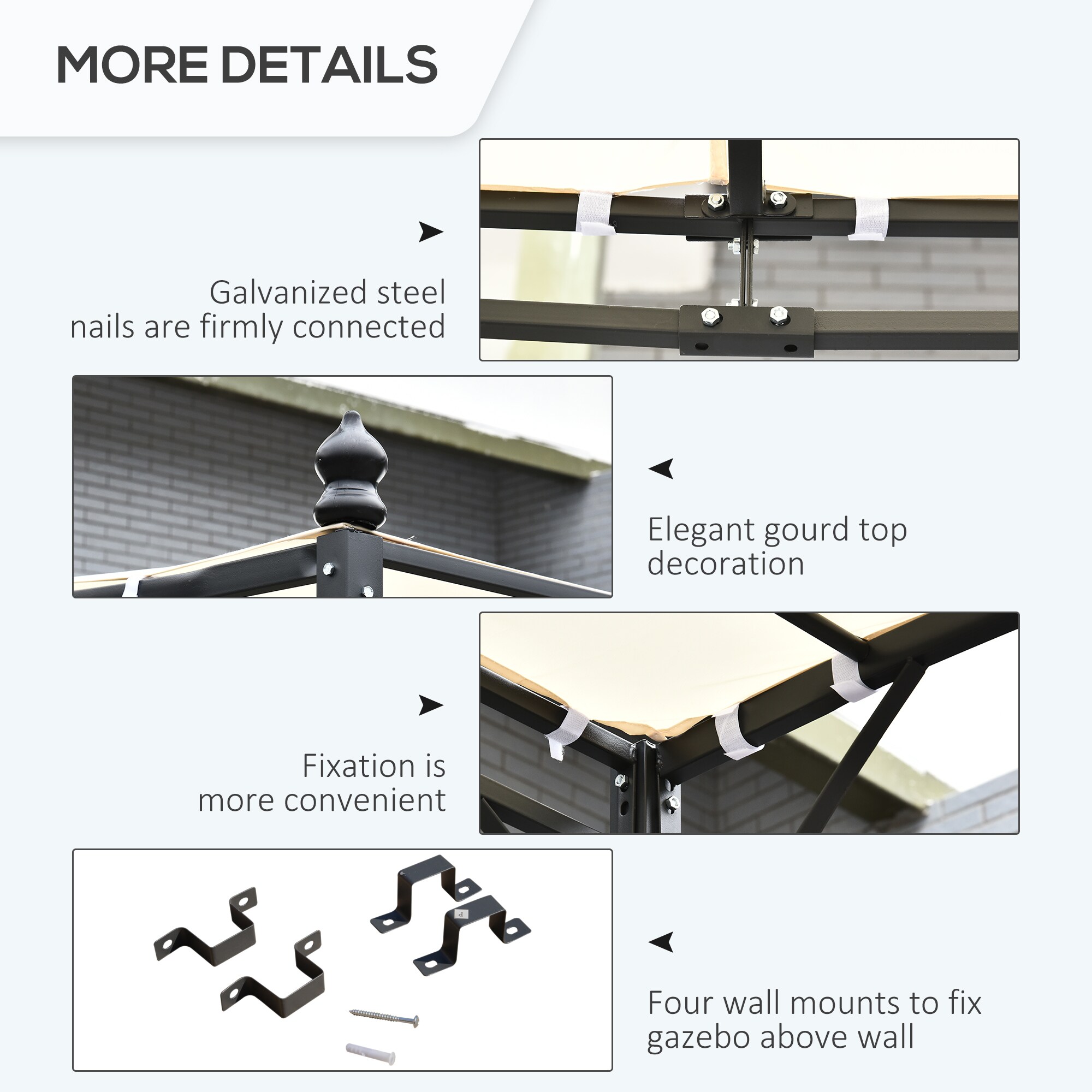 Outsunny 84C-038 Wood-Resin-Gazebos - View #5