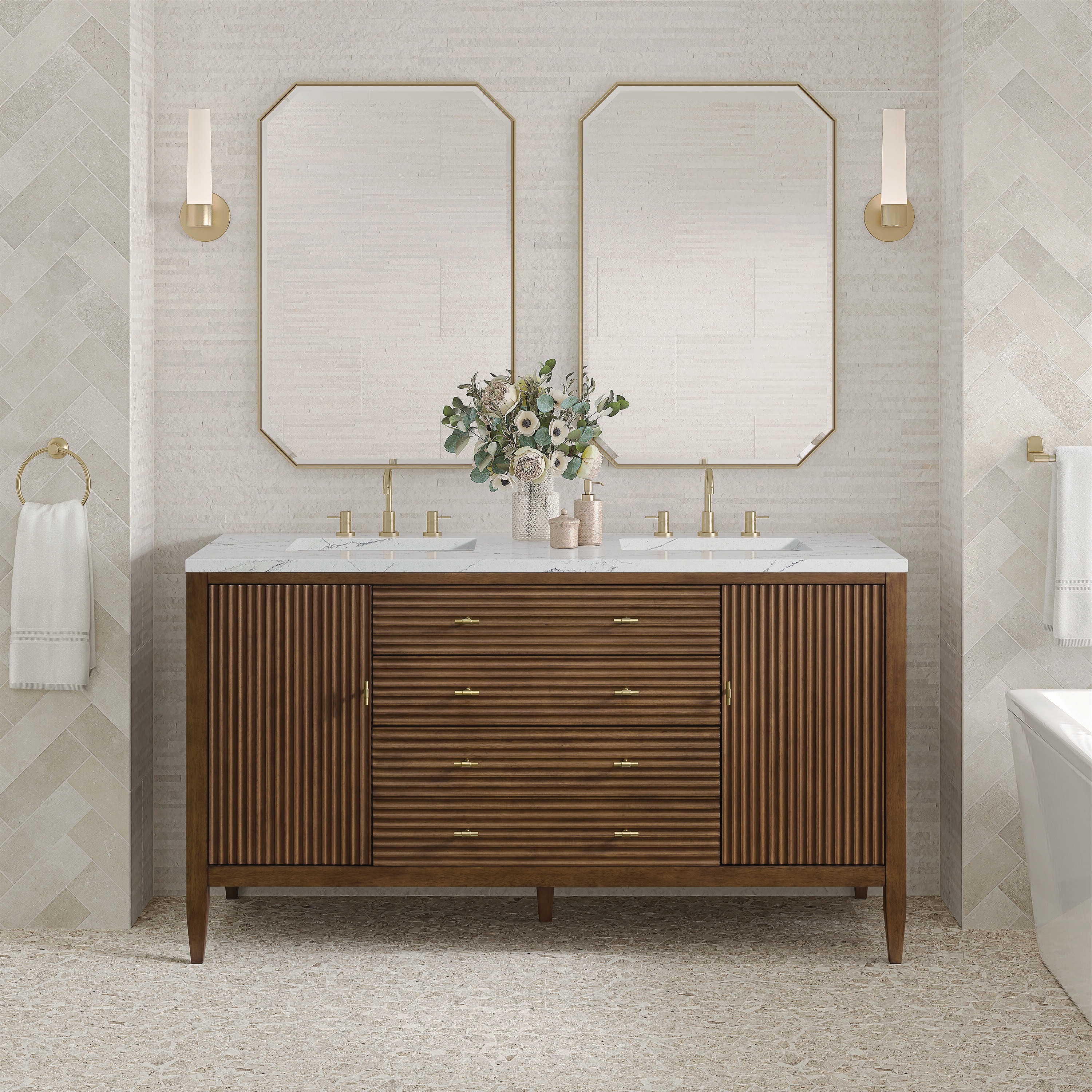 James Martin Vanities 485-V60D-WLT-FENC Bath-Vanity-Combo - View #6