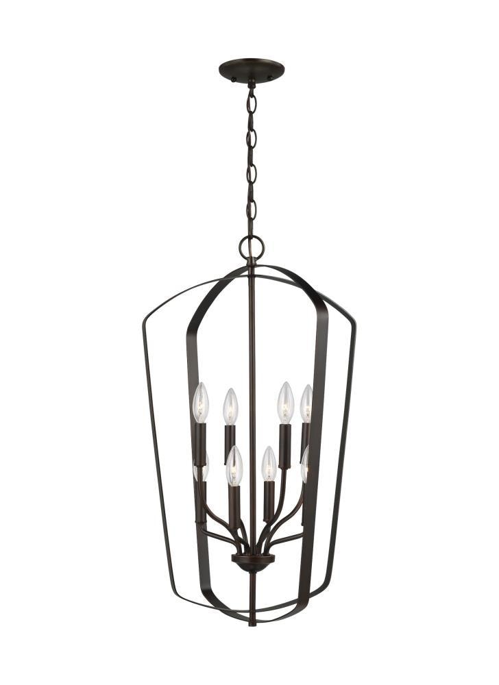 Generation Lighting 5134908-710 Romee 8 -Light Bronze Transitional Geometric Large Hanging Pendant light