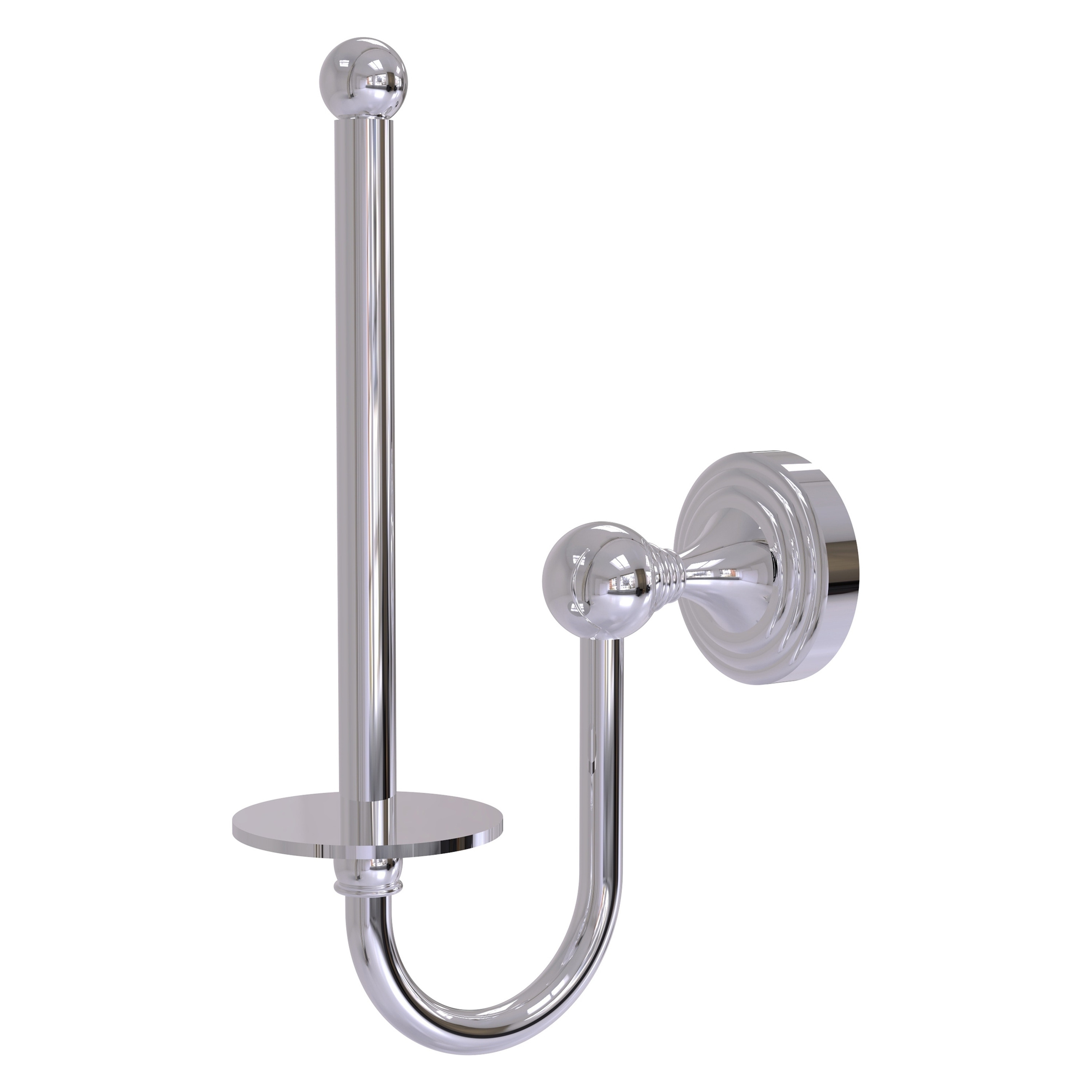 Allied Brass SG-24U-PC Sag Harbor Polished Chrome Wall mount Single post Toilet Paper Holder 1 -Rolls with Storage
