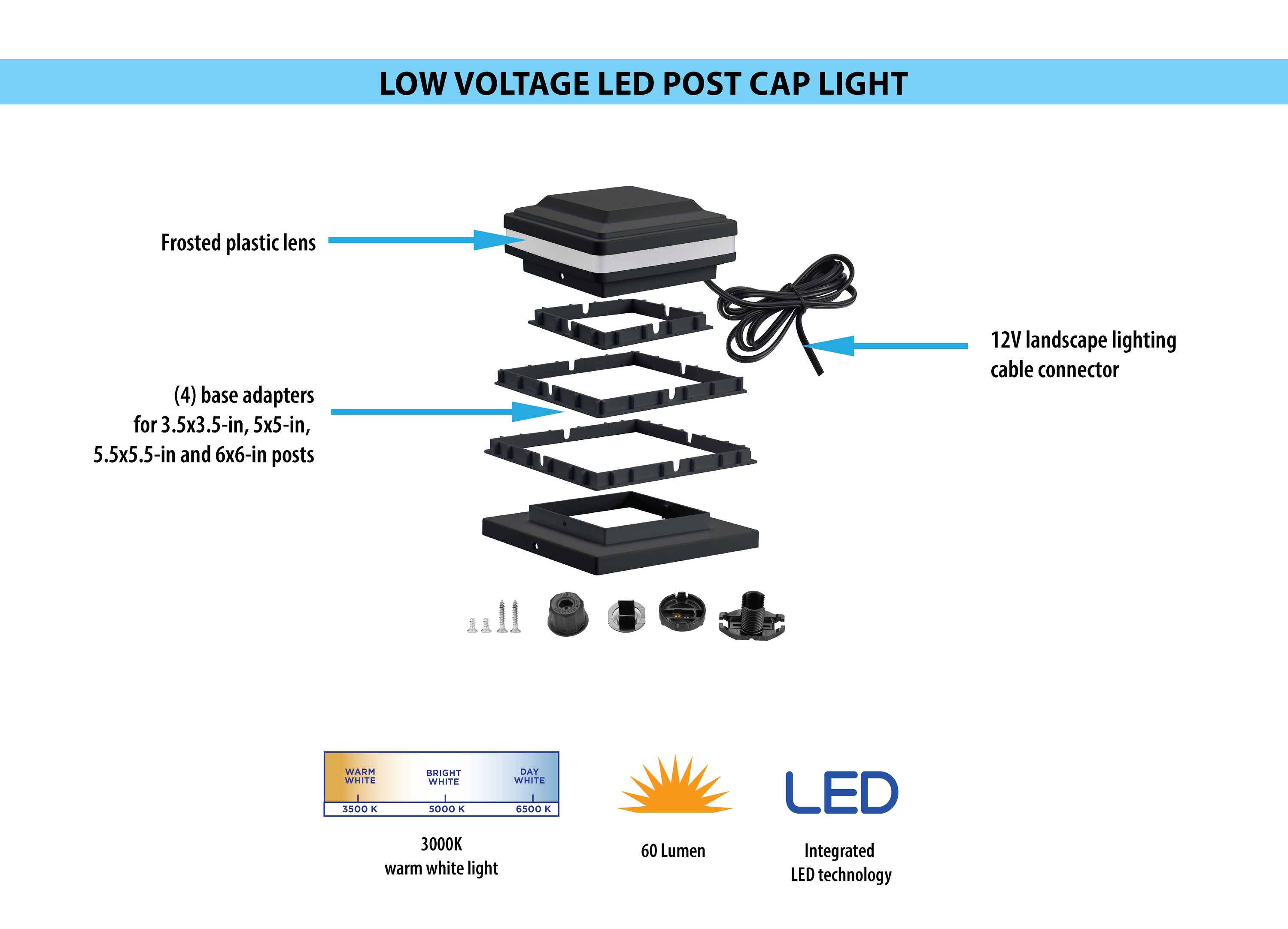 Harbor Breeze QPP55A-M60-BK-M1 Deck-Lights - View #7