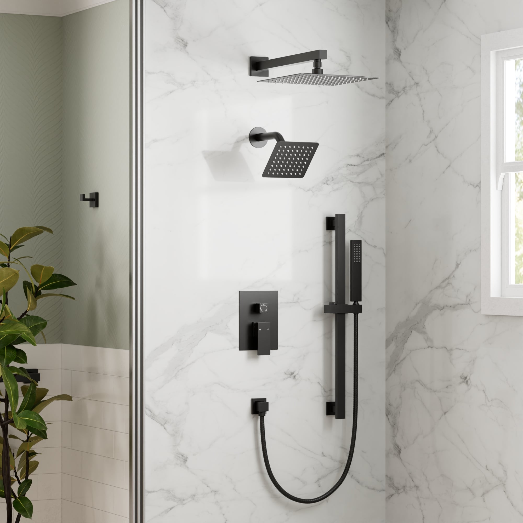 GRANDJOY SFS-1059-BK10 Showerhead-Bar-Panels - View #16
