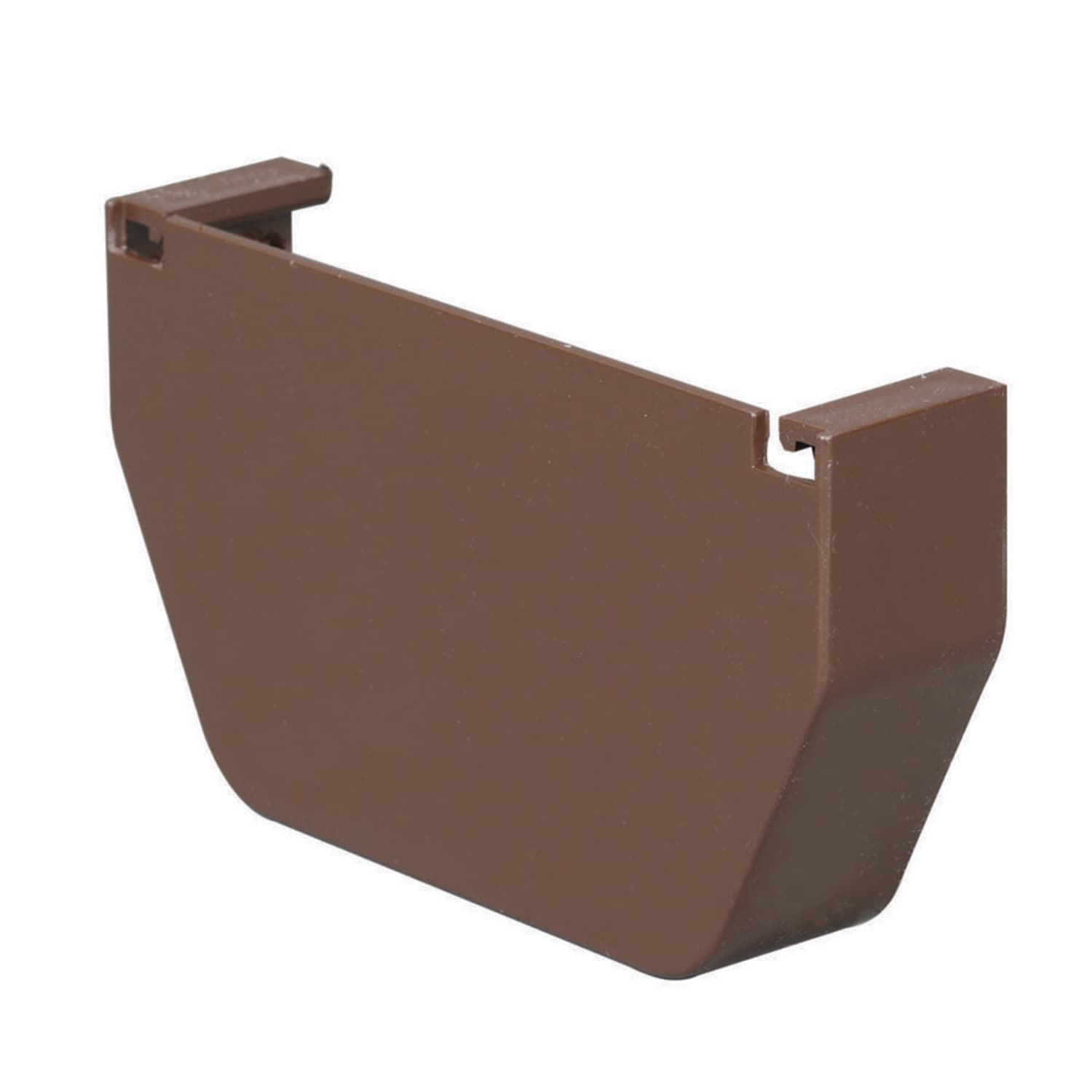 Amerimax  5.8 in. H X 4.5 in. W X 5 in. L Brown Vinyl U Gutter End Cap
