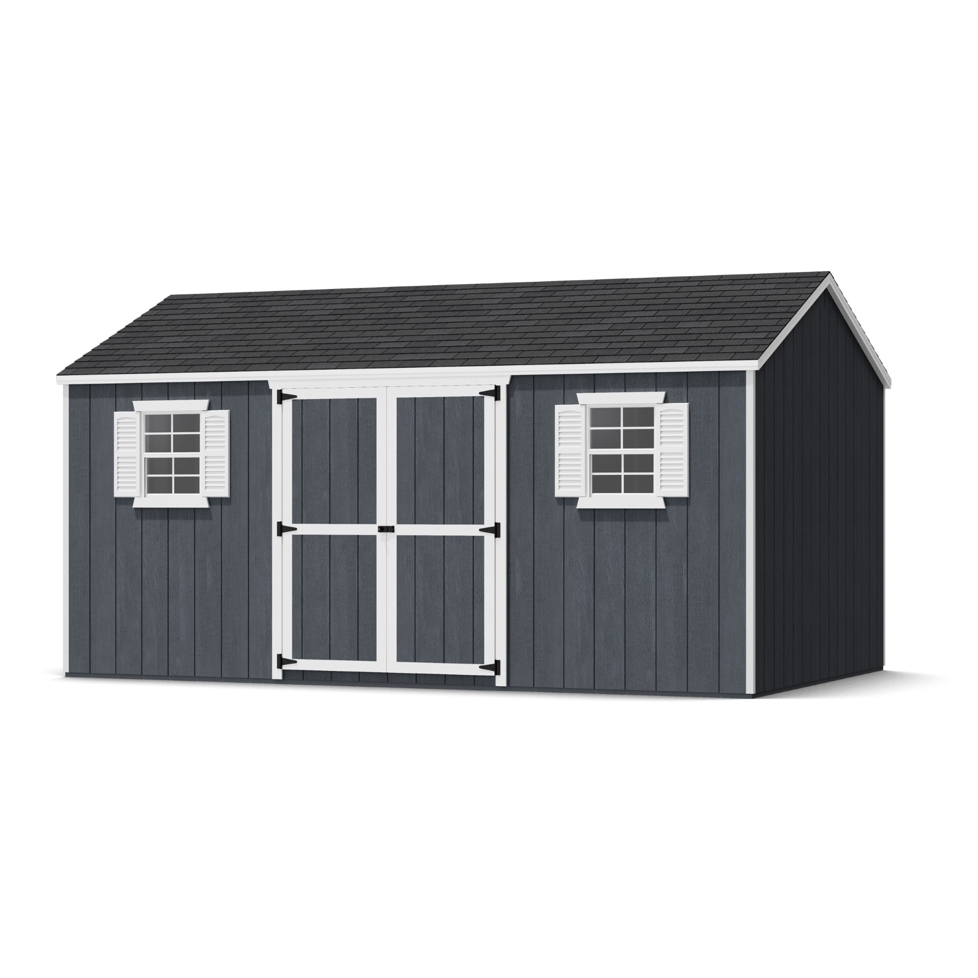 Little Cottage Co 10X16 VWS-PC-FK Value Workshop 10-ft x 16-ft Gable Style Wood Outdoor Storage Shed with 2 Windows 2 Doors