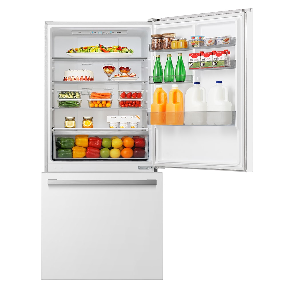 Hisense 17.2-cu ft Counter-Depth Bottom-Freezer Refrigerator - Fingerprint Resistant Stainless Steel