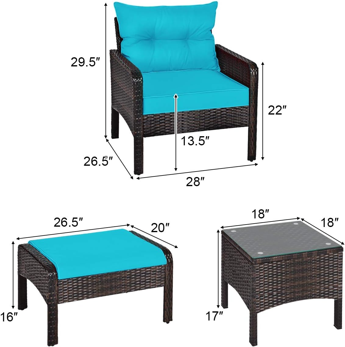 Poinic CWJ68638ATU-X Patio-Conversation-Sets - View #3