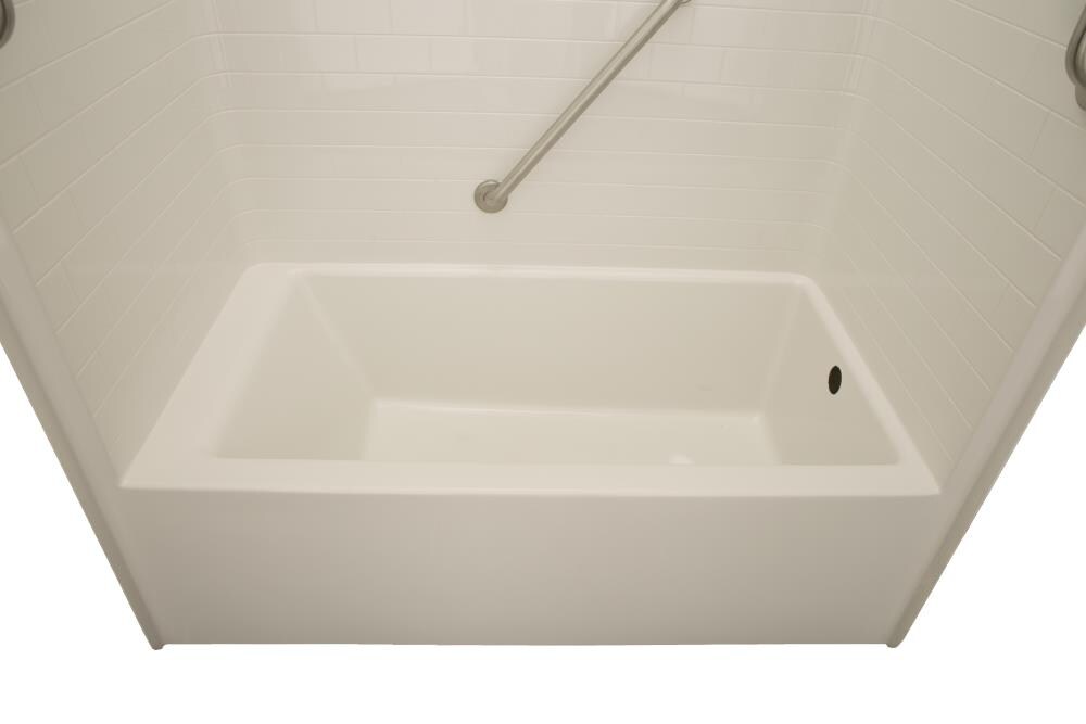 Laurel Mountain Luray 32-in W x 60-in L x 81-in H White Bathtub and ...