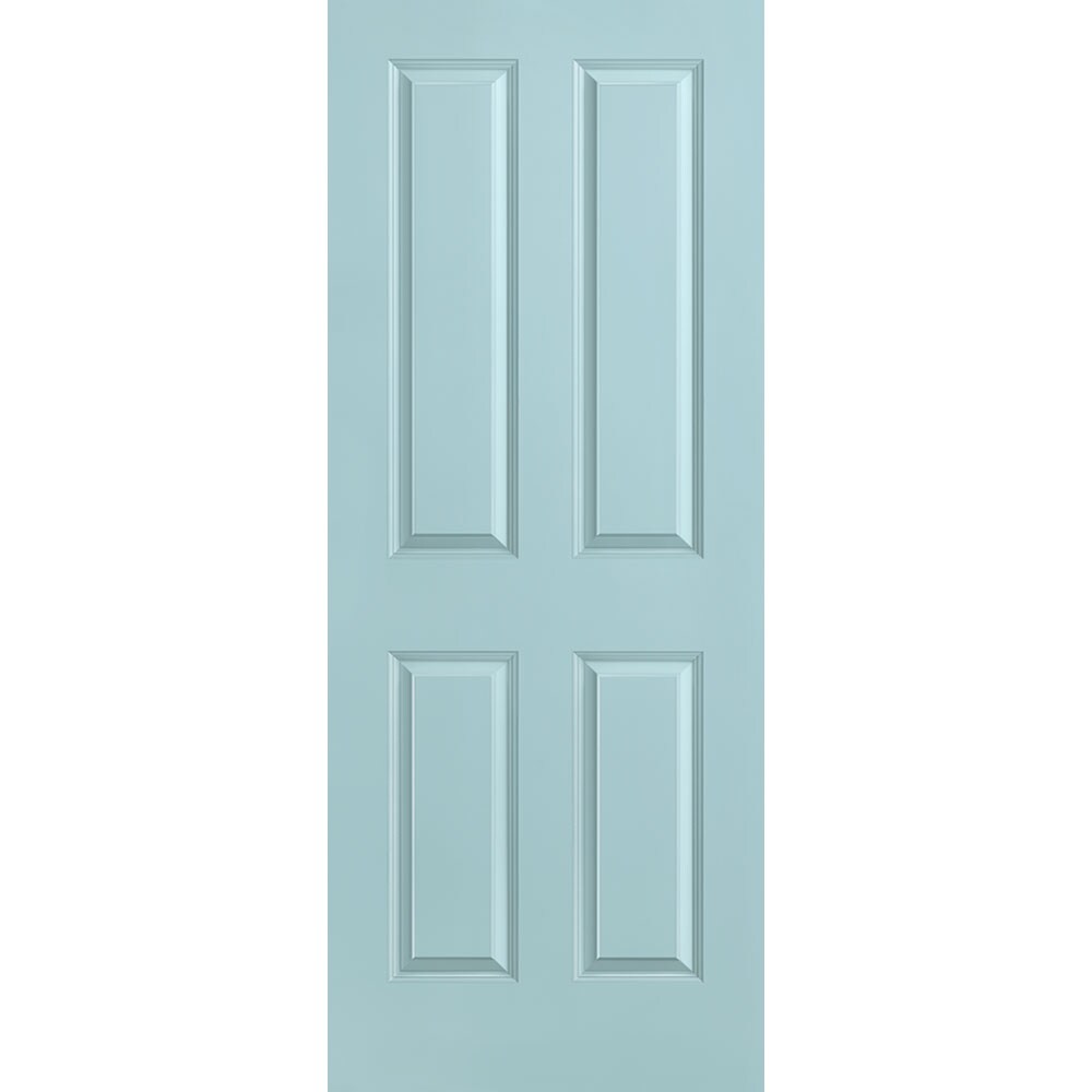 Masonite 1316431 Traditional 32-in x 80-in Sea Mist 4 panel square Smooth Solid core Prefinished Molded composite Slab Door