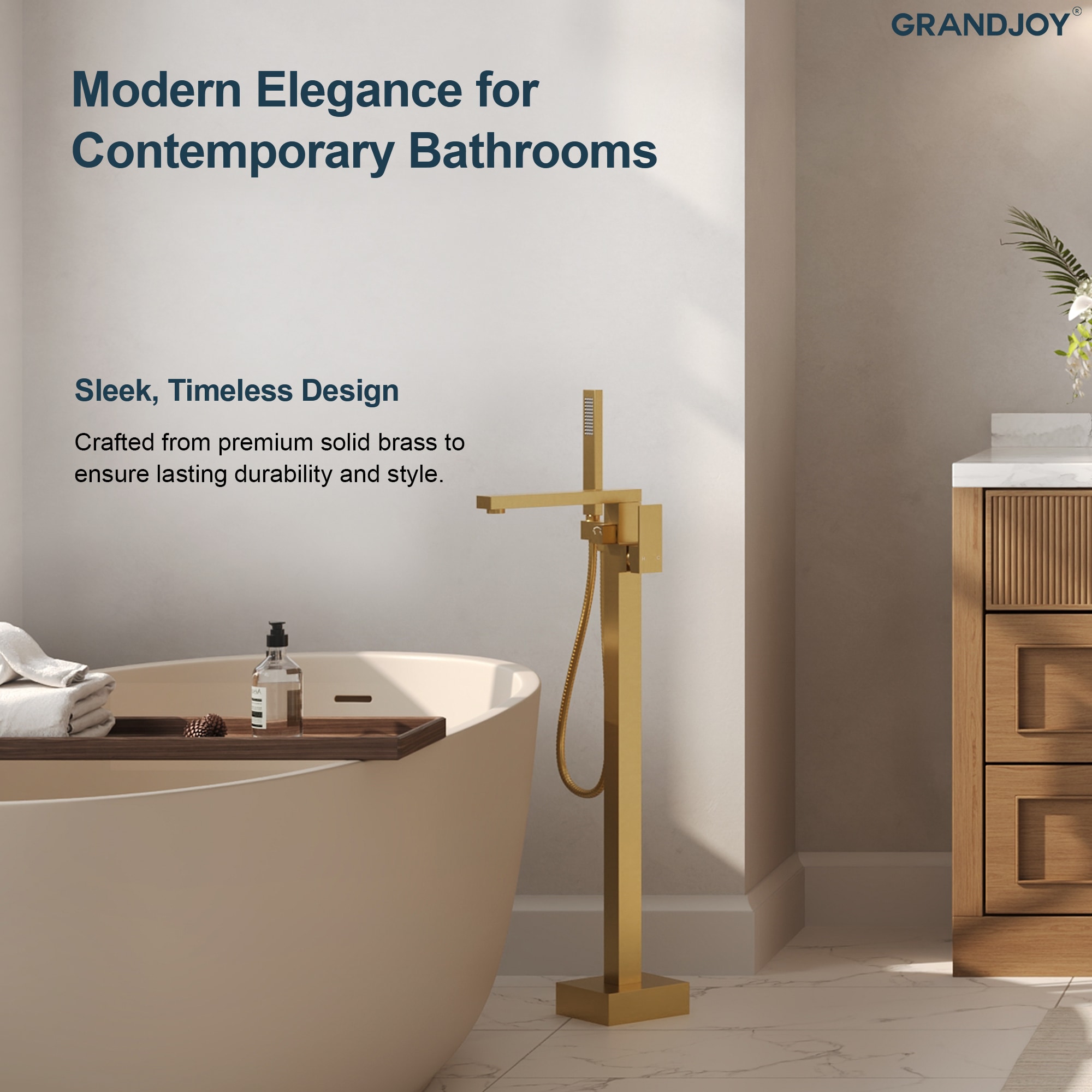 GRANDJOY SFS-1066-BK12 Roman-Tub-Faucets - View #8