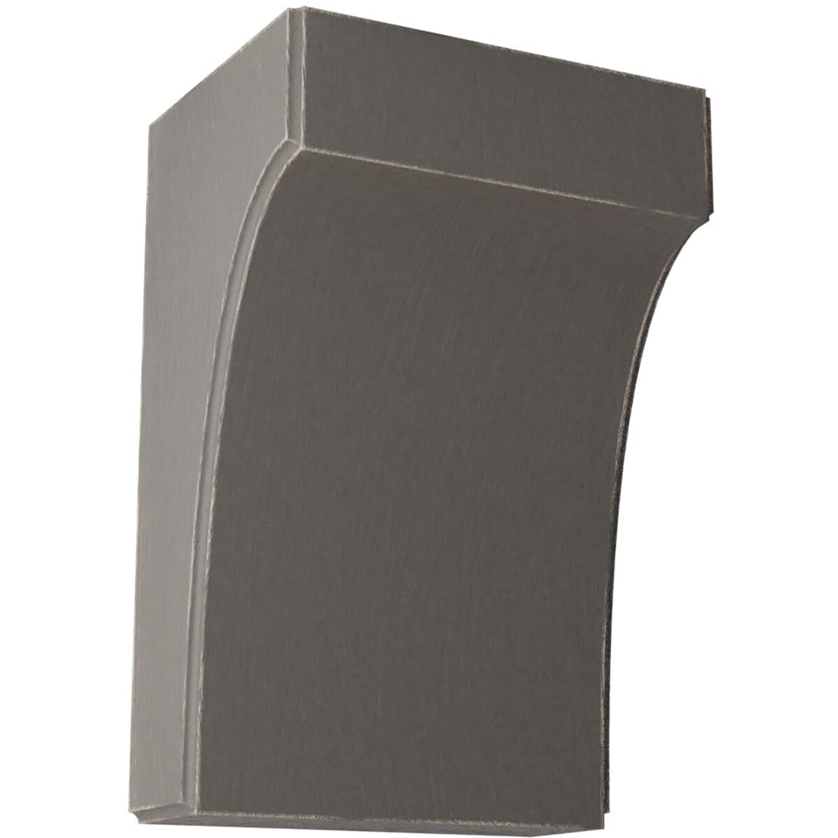 Ekena Millwork BKTWD05X04X08CVGY Clarksville 5-1/4-in x 4-in x 8-in Rubberwood Gray Wood Standard Bracket