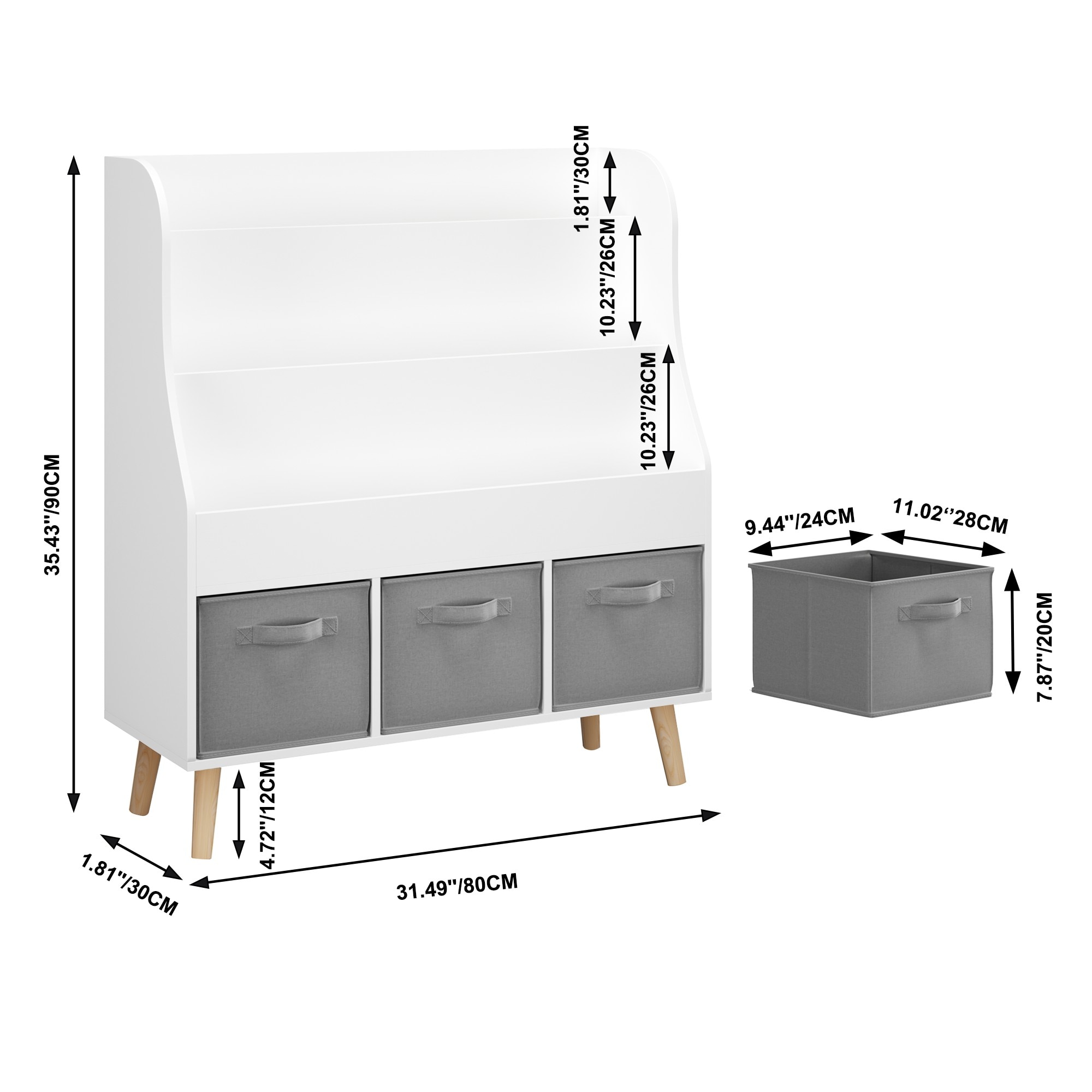 ToolCat LDSG-127-WS Kids-Bookcases - View #5