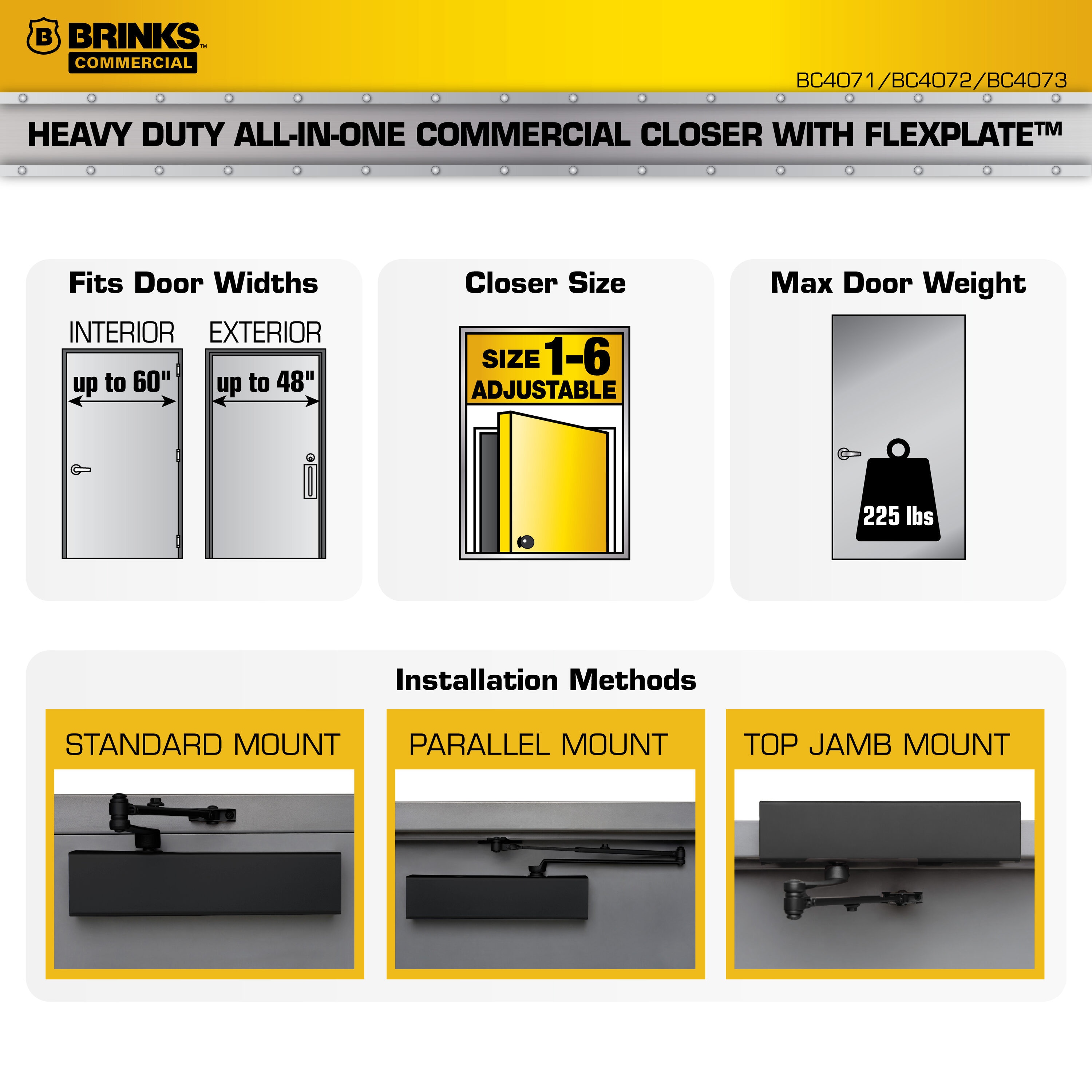 BRINKS COMMERCIAL BC4073 Door-Closures - View #6
